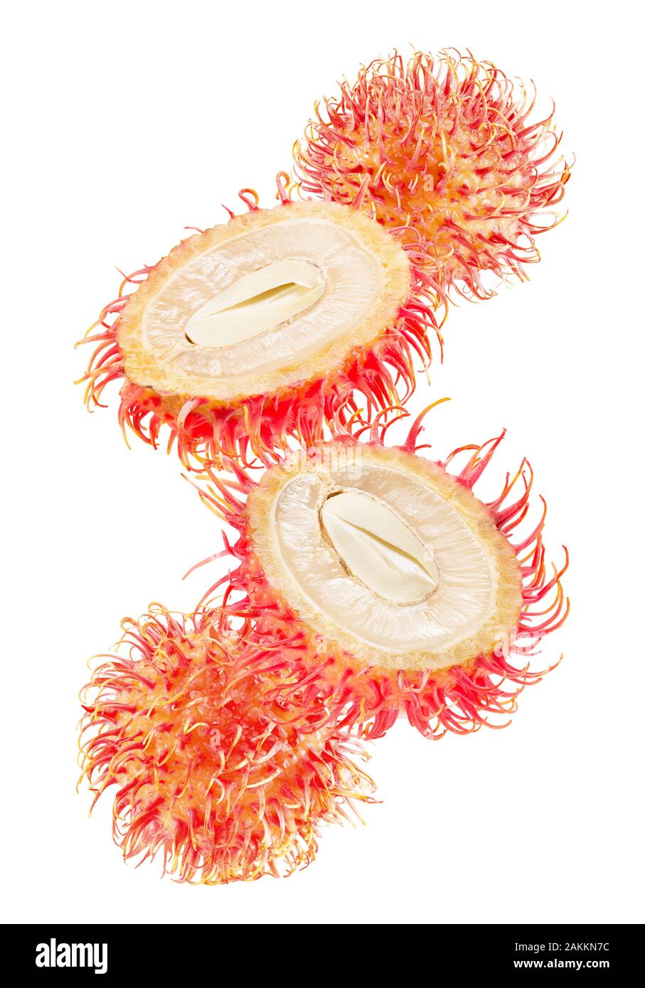 collection of rambutan isolated on a white background Stock Photo - Alamy