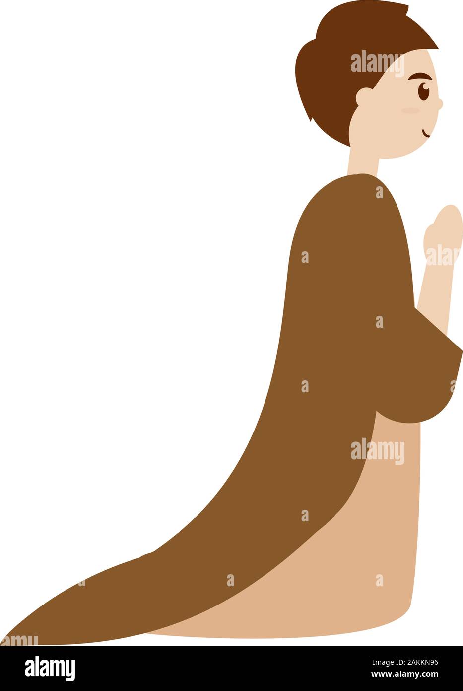 Saint Joseph. Manger character Stock Vector
