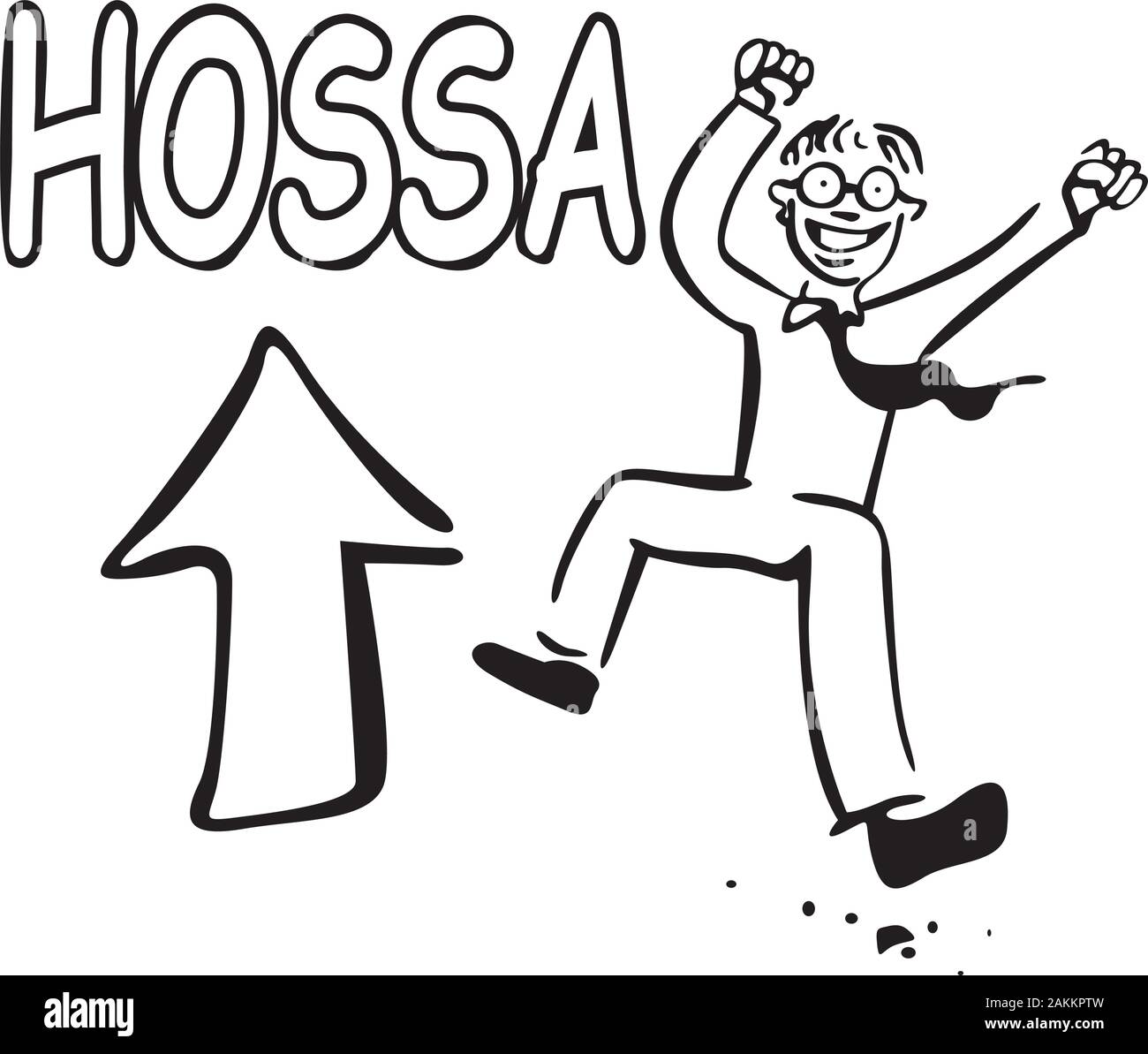 hosssa man Stock Vector