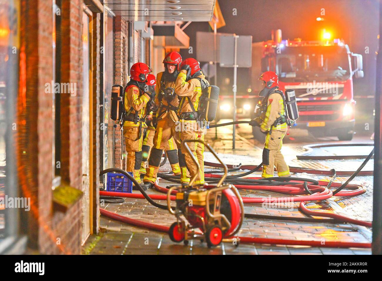 HEEZE, Netherlands. 09th Jan, 2020. dutchnews, Large fire in thrift store Heeze Credit: Pro Shots/Alamy Live News Stock Photo
