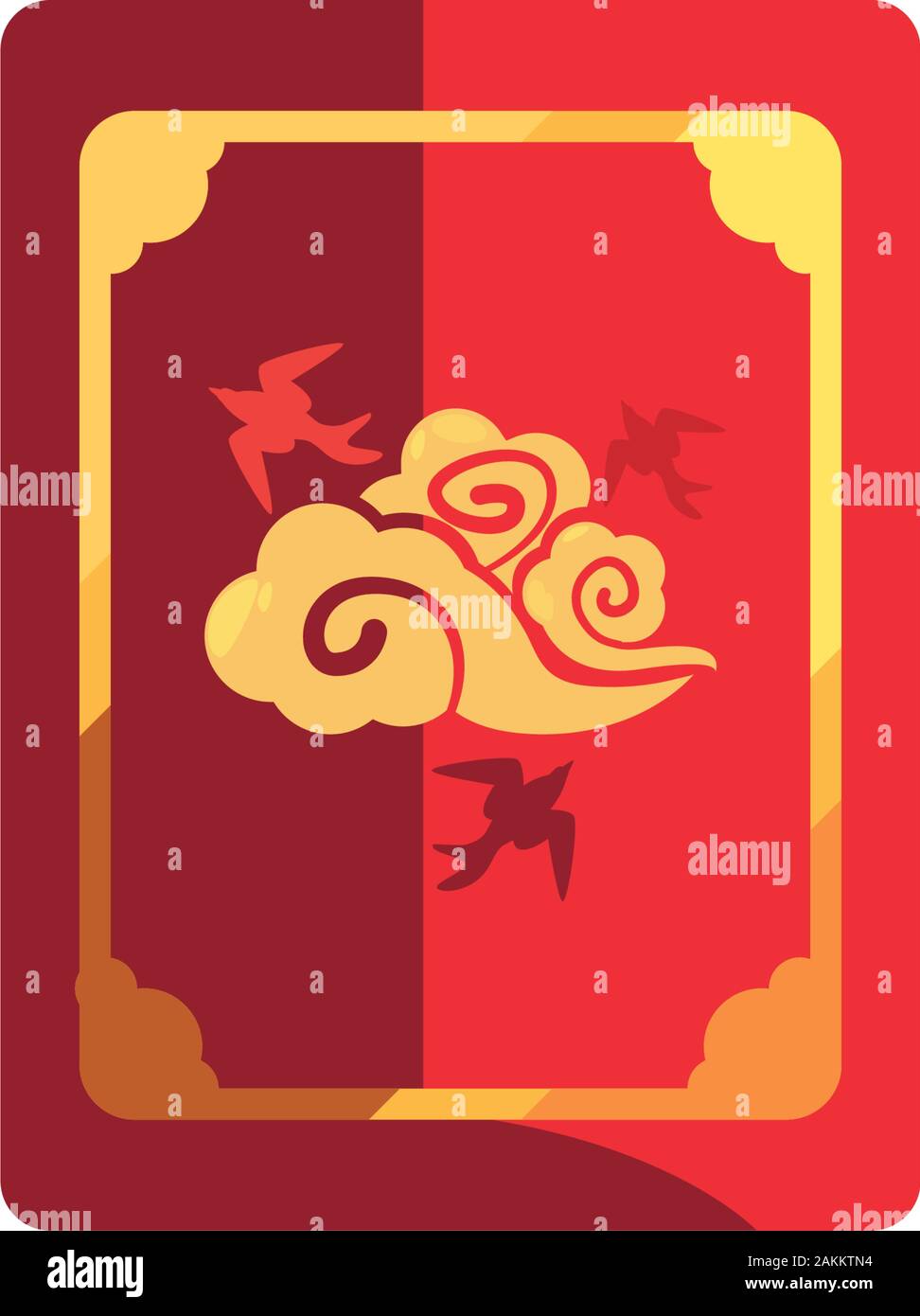 Chinese red card design, China culture asia travel landmark famous