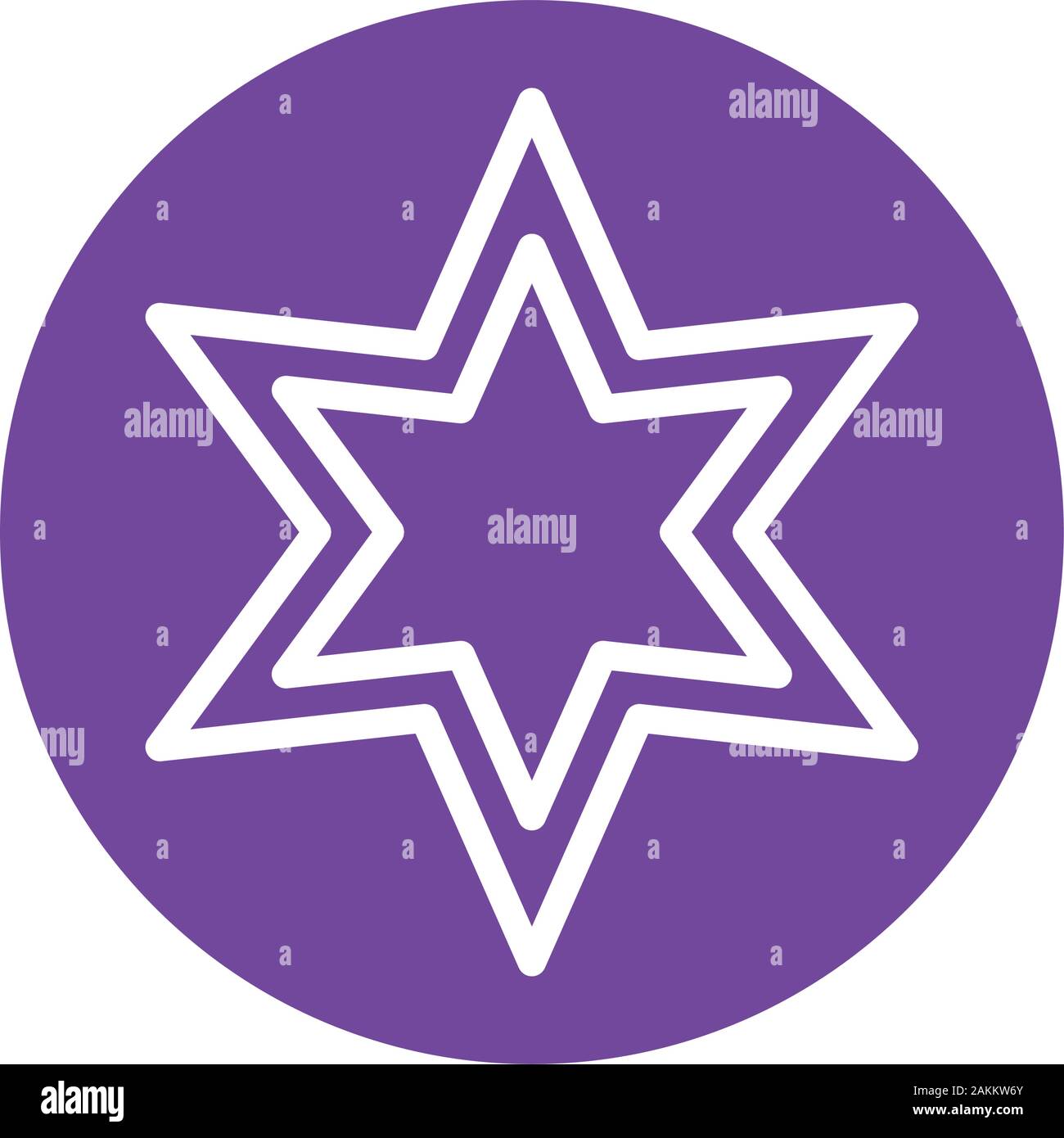 Six pointed star shape Stock Vector Images - Alamy