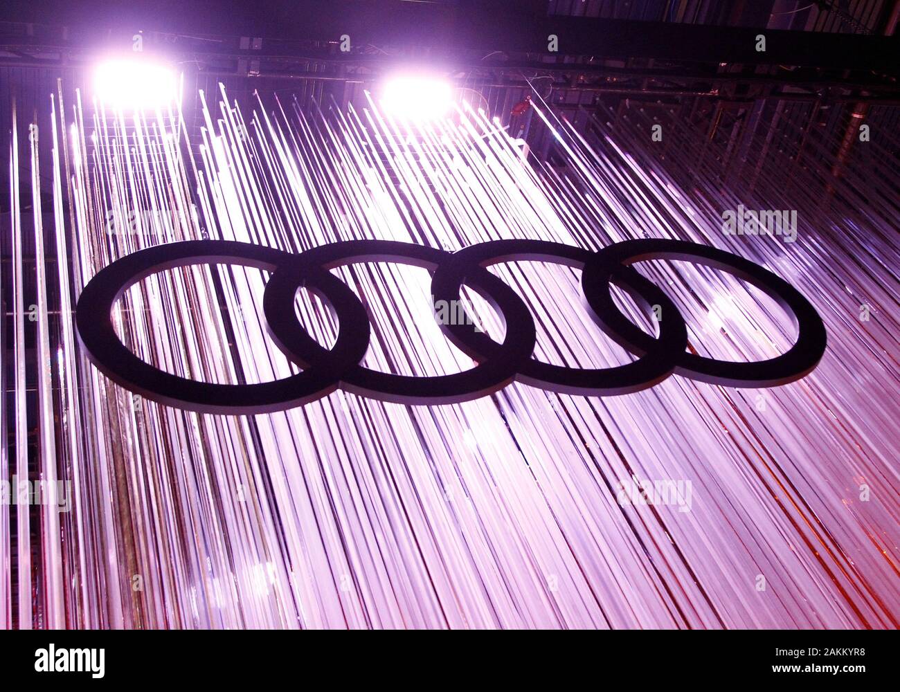 Las Vegas, United States. 09th Jan, 2020. A view of an Audi logo sign on  display during the 2020 International CES, at the Las Vegas Convention  Center in Las Vegas, Nevada on