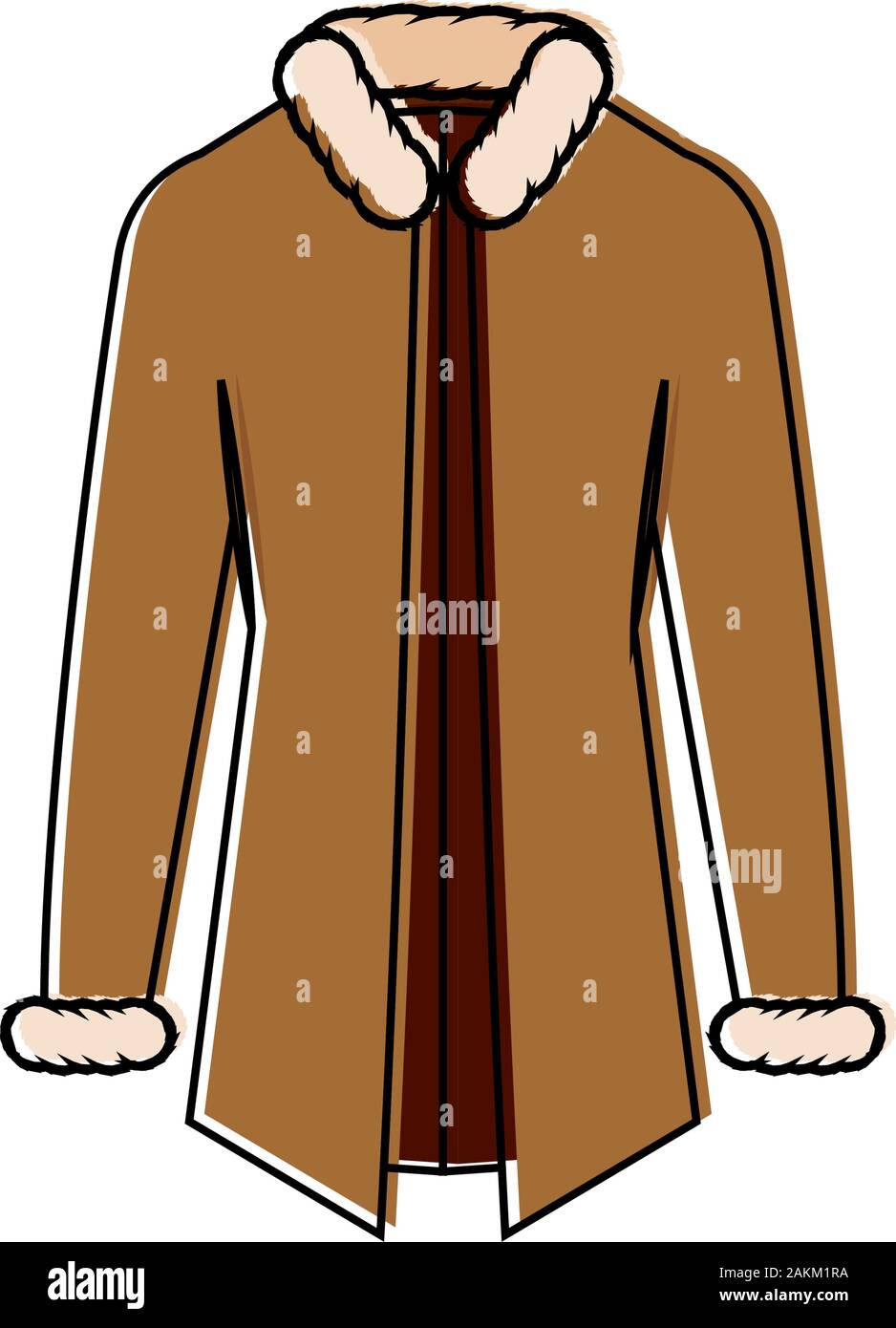 Isolated winter coat icon Stock Vector