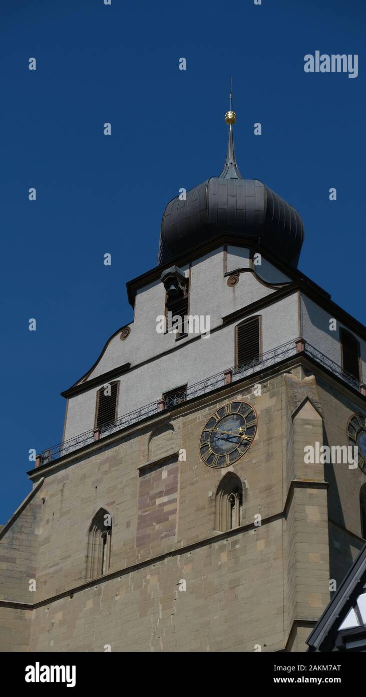 Onion Tower of Stiftskirche Stock Photo - Alamy