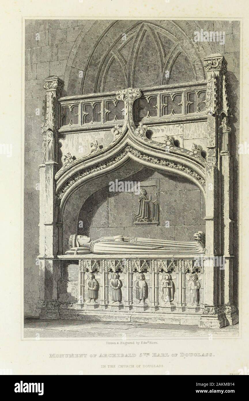 The monumental remains of noble and eminent persons : comprising the sepulchral antiquities of Great Britain . of Richard, Lord Spencer, andsecondly, of Henry Percy, Earl of Northumberland. 11. Anne, wife, first, of Humphrey, Duke of Buckingham,and afterwards of Walter Blount, Lord Mountjoy. 12. Jane, a nun. 13. Cicely, married to Richard Plantagenet, Duke of York.Joanna, Countess of Westmorland, died on the thirteenth of November 1440, and was buried in the cathedral church 10 EARL OF WESTMORLAND. of Lincoln, on the south side of the choir, where an altarmonument of grey marble was erected to Stock Photo
