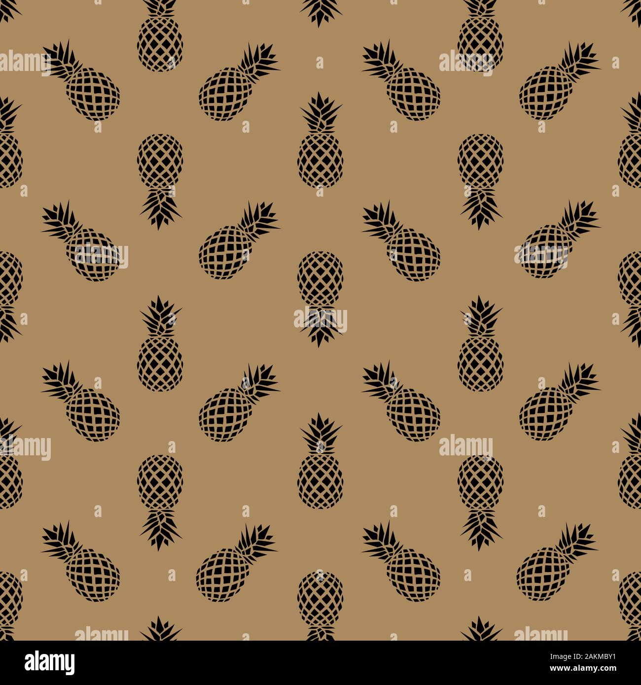 Pineapples seamless repeat pattern background Stock Photo - Alamy
