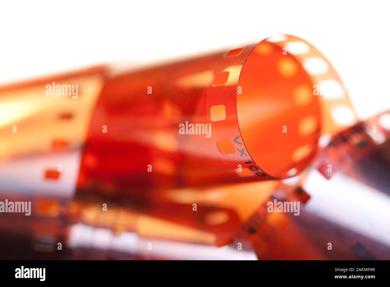 Old camera film on isolated white background Stock Photo Alamy