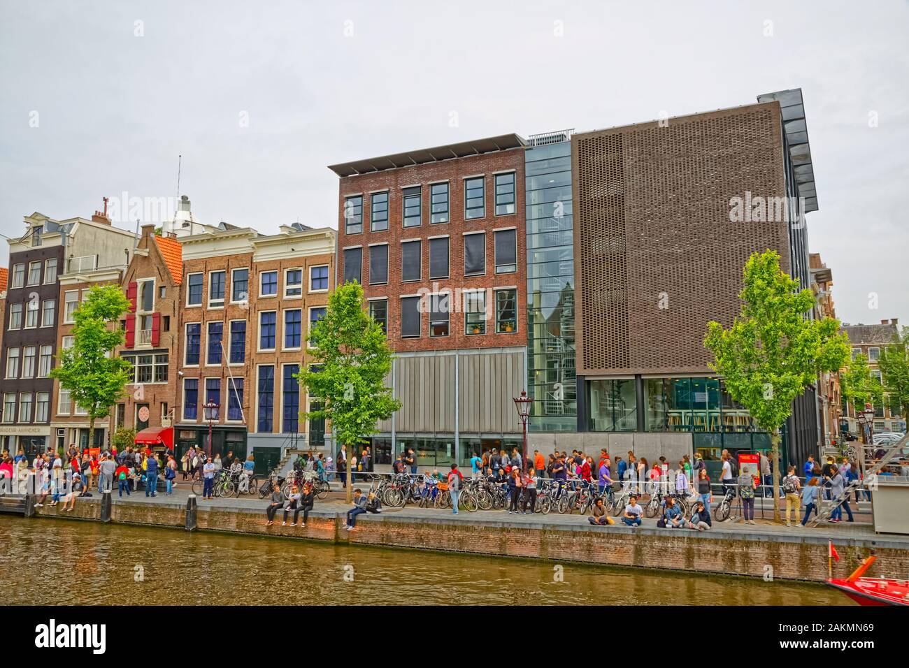 Amsterdam Anne Frank house in Prinsengracht street Stock Photo