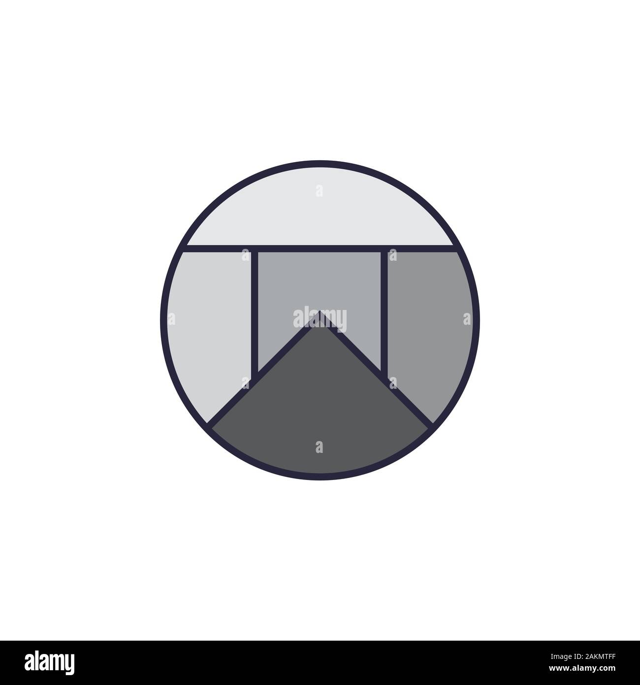 letter w simple line circle logo vector Stock Vector Image & Art - Alamy