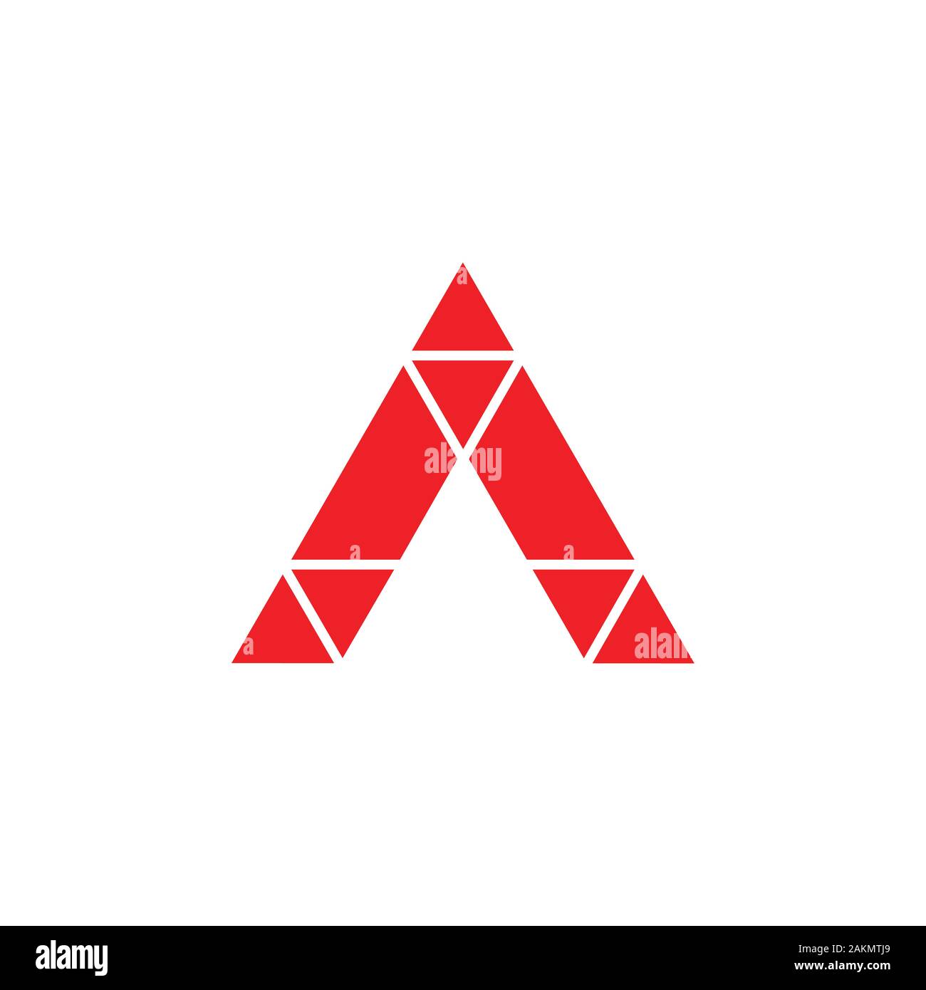 arrow triangle mosaic geometric logo vector Stock Vector