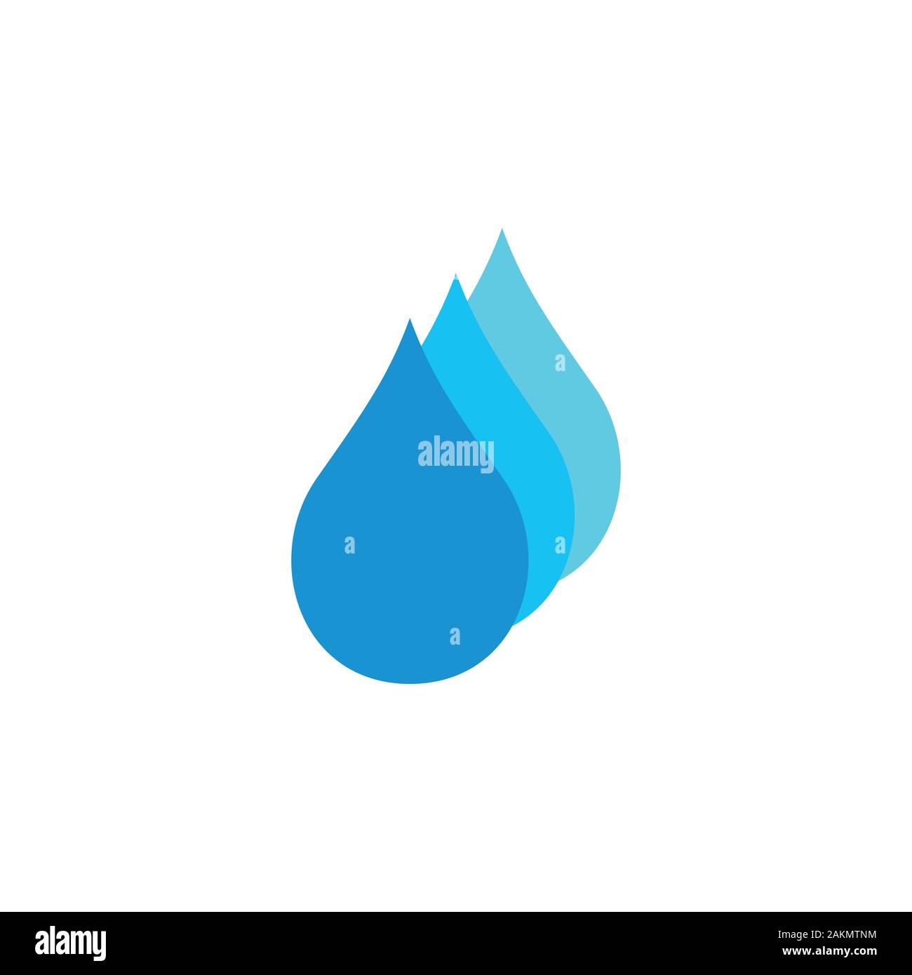 gradient linked drops water blue logo vector Stock Vector