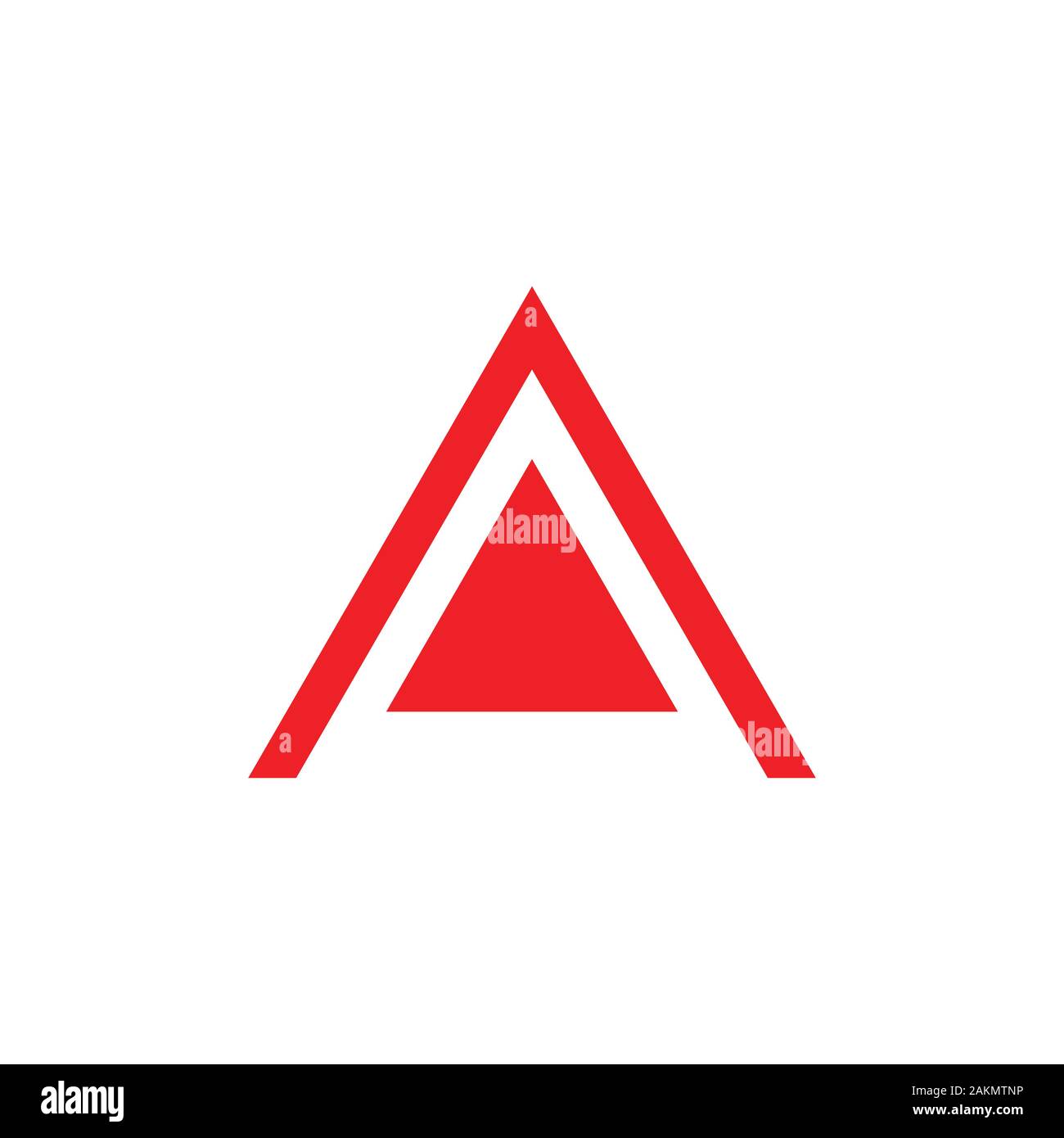triangle geometric arrow red logo vector Stock Vector Image & Art - Alamy