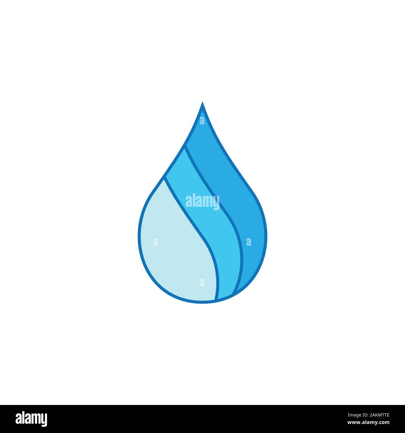 gradient linked drops water blue logo vector Stock Vector