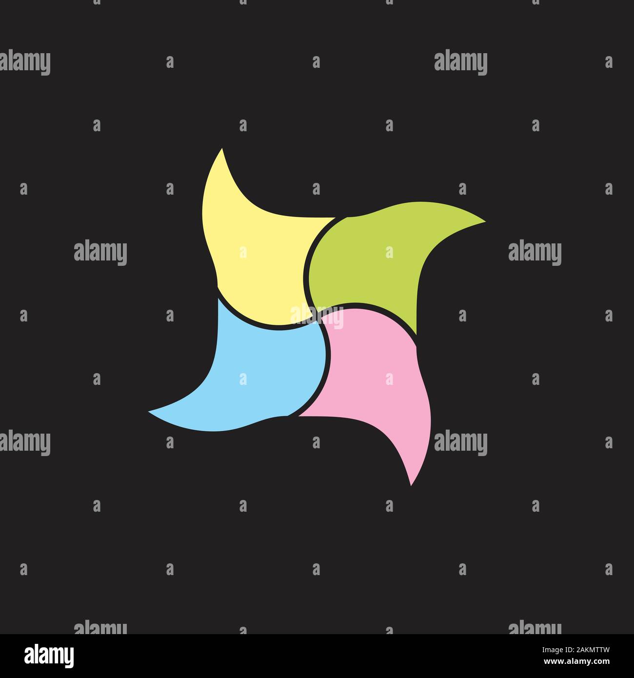 abstract curves square motion logo vector Stock Vector Image & Art - Alamy