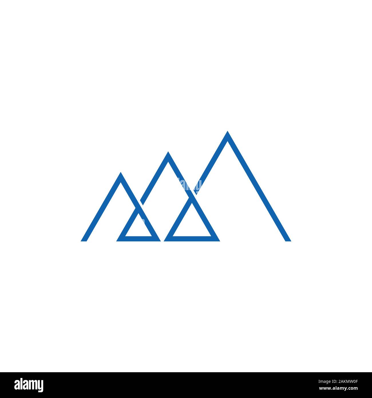 linked triangle mountain symbol logo vector Stock Vector Image & Art ...