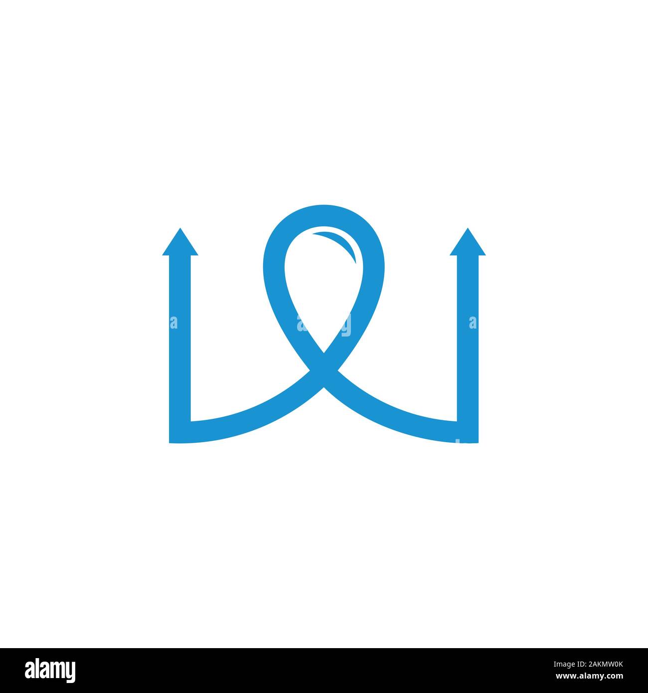 letter w loop arrow logo vector Stock Vector Image & Art - Alamy