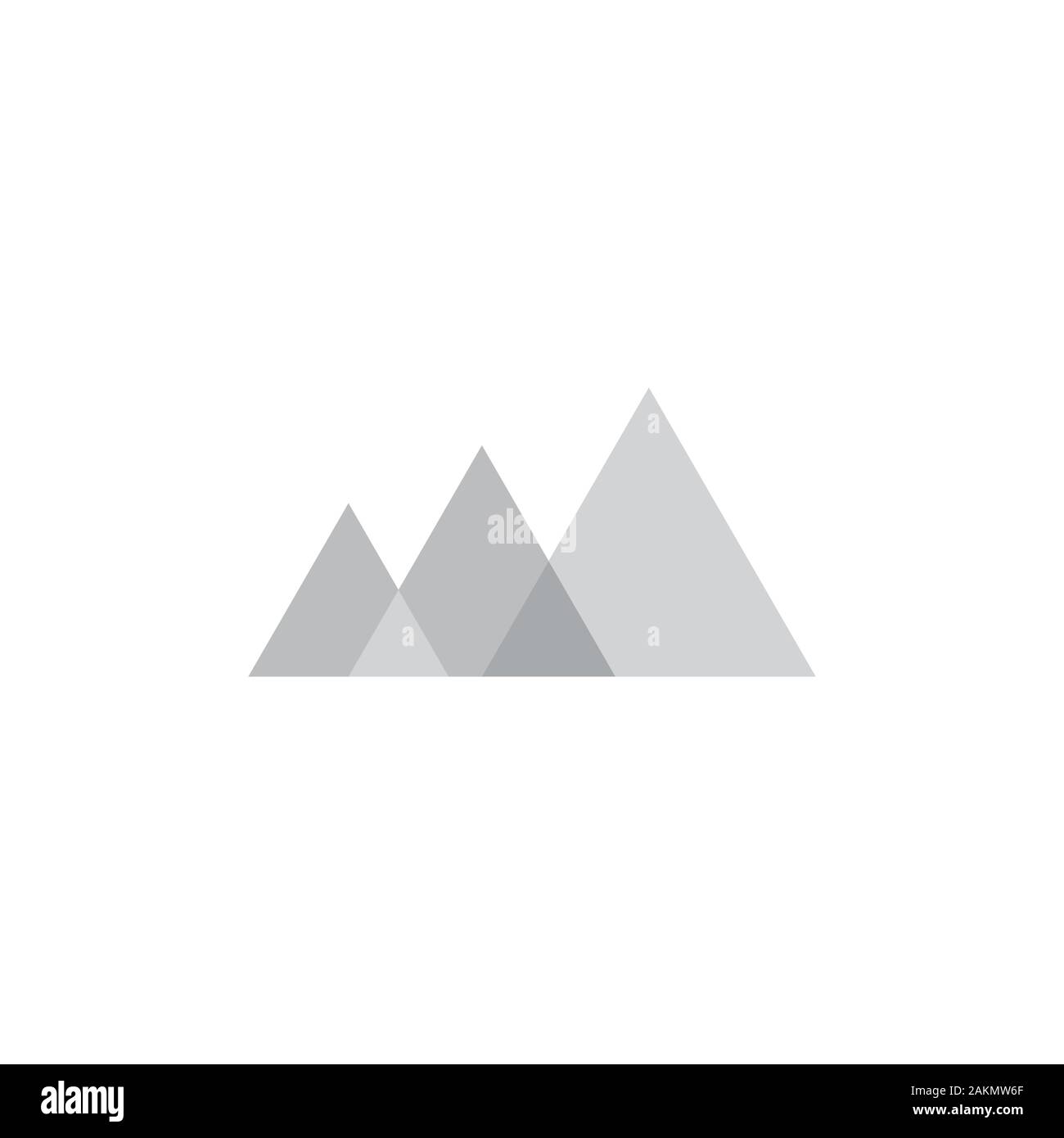 linked triangle mountain symbol logo vector Stock Vector Image & Art ...
