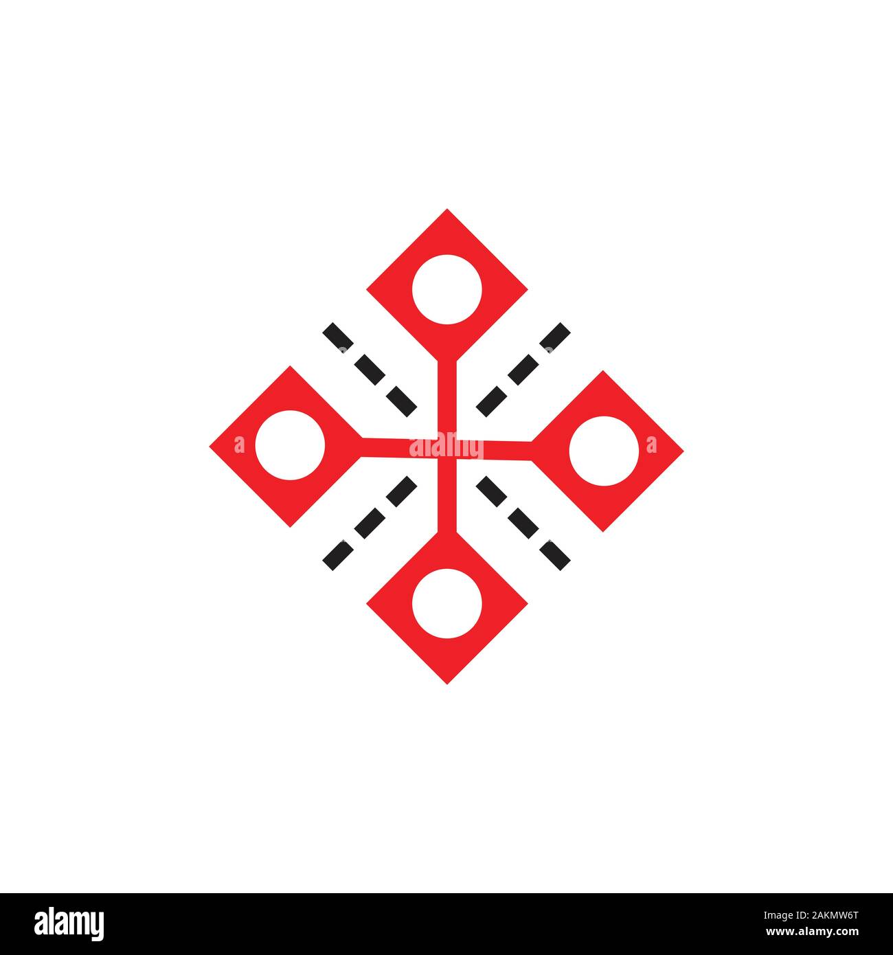 stripes square geometric abstract path logo vector Stock Vector Image ...