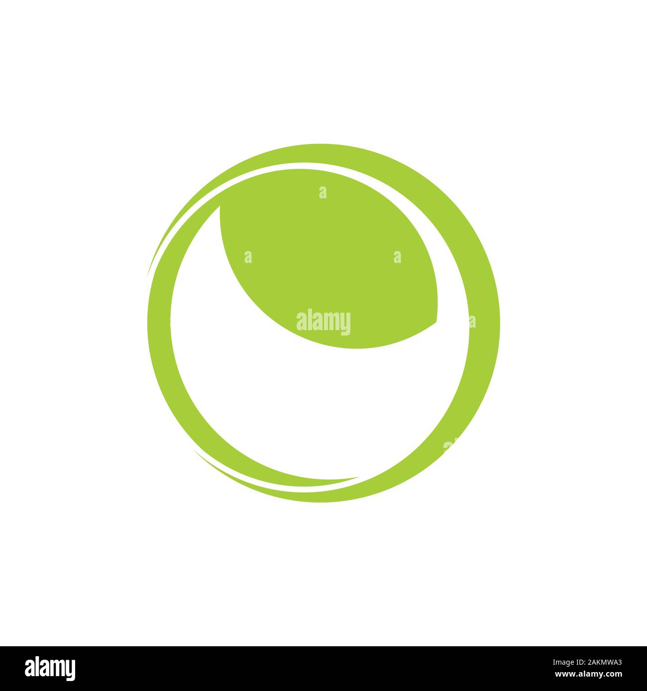 letter e leaf geometric circle logo vector Stock Vector