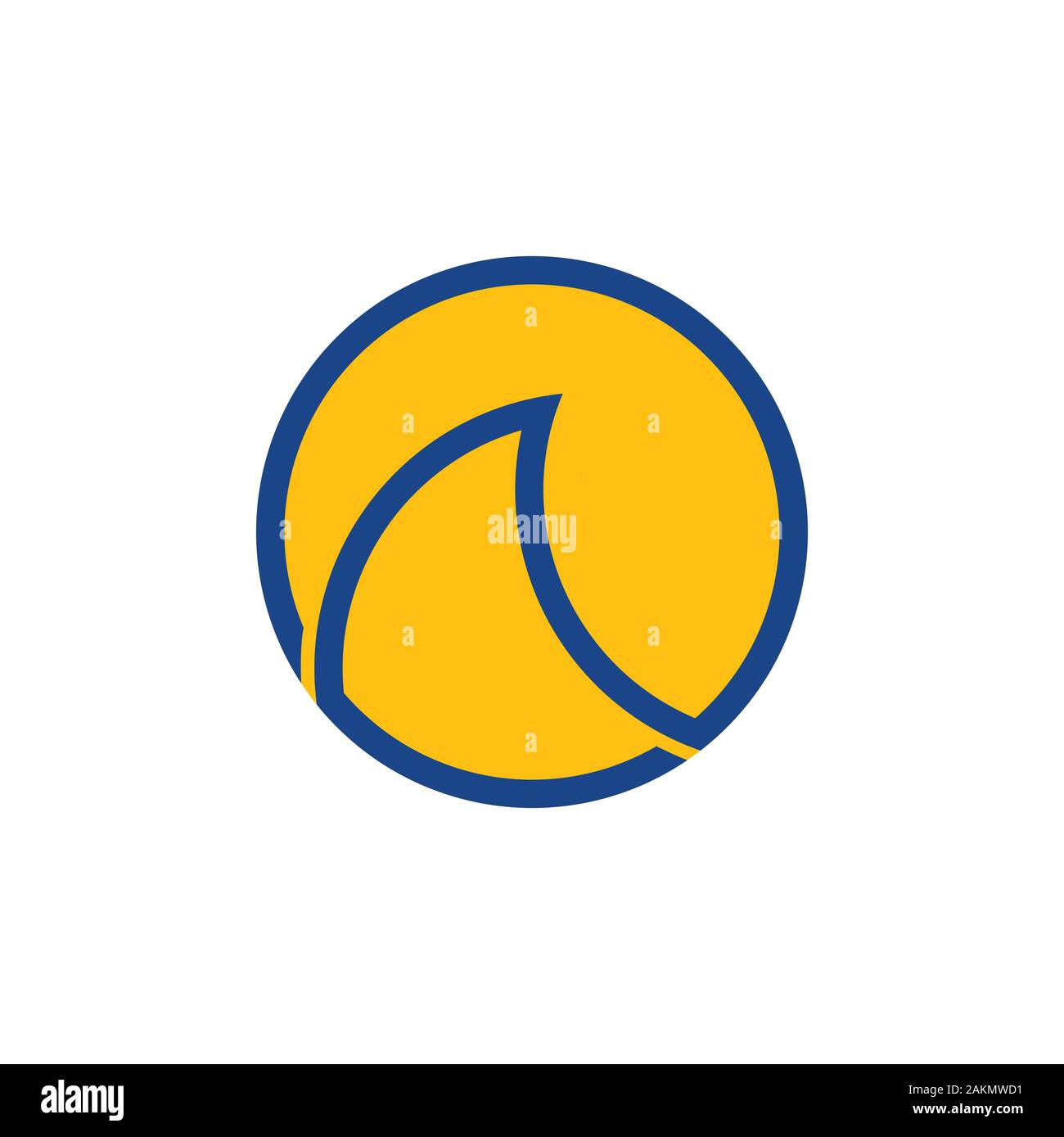 simple sun waves geometric line circle logo vector Stock Vector