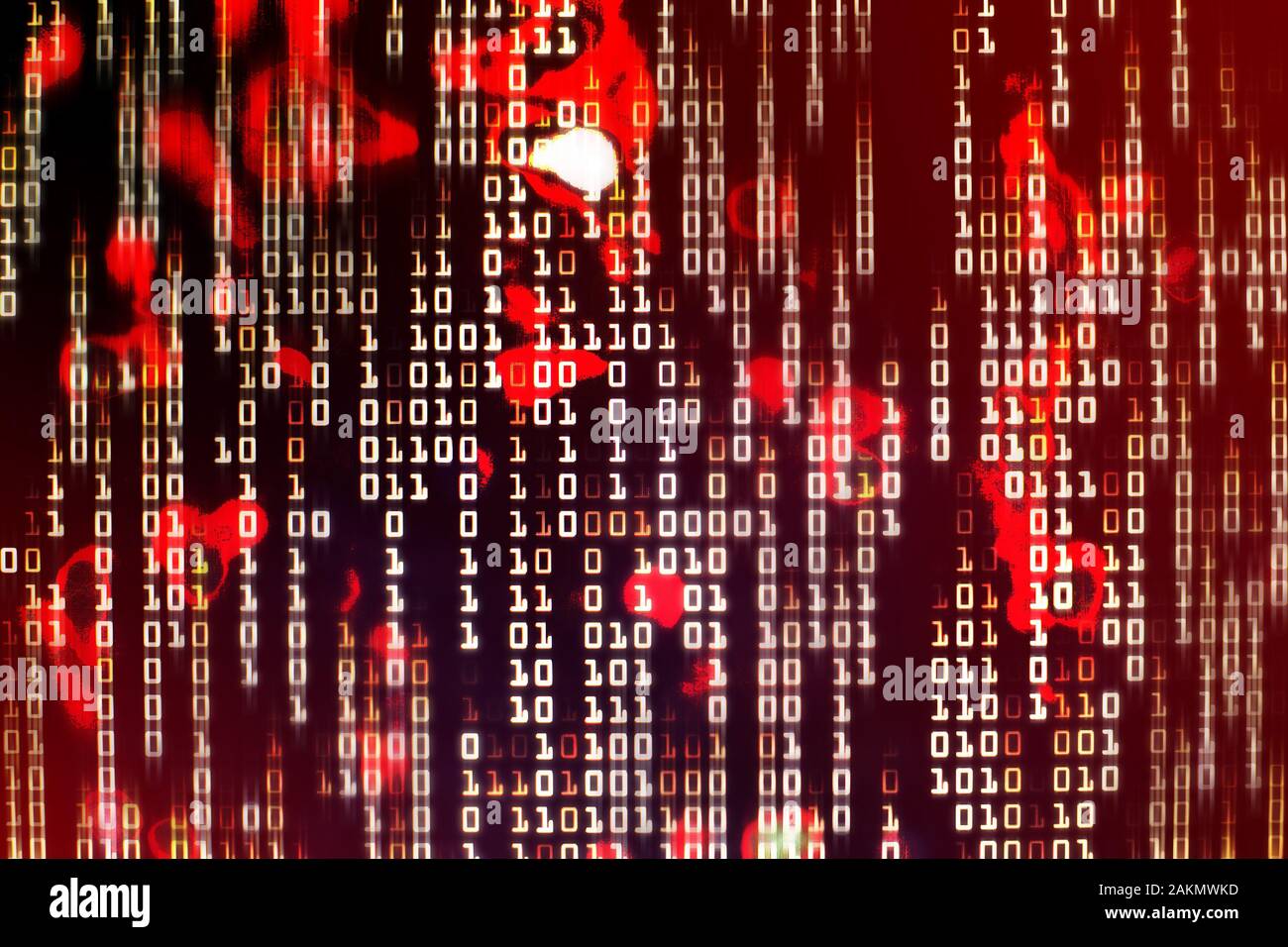 information war. red binary code blocks flowing downward. danger, war,  conflict, hacker, error and virus concepts. dark red background and  computer la Stock Photo - Alamy