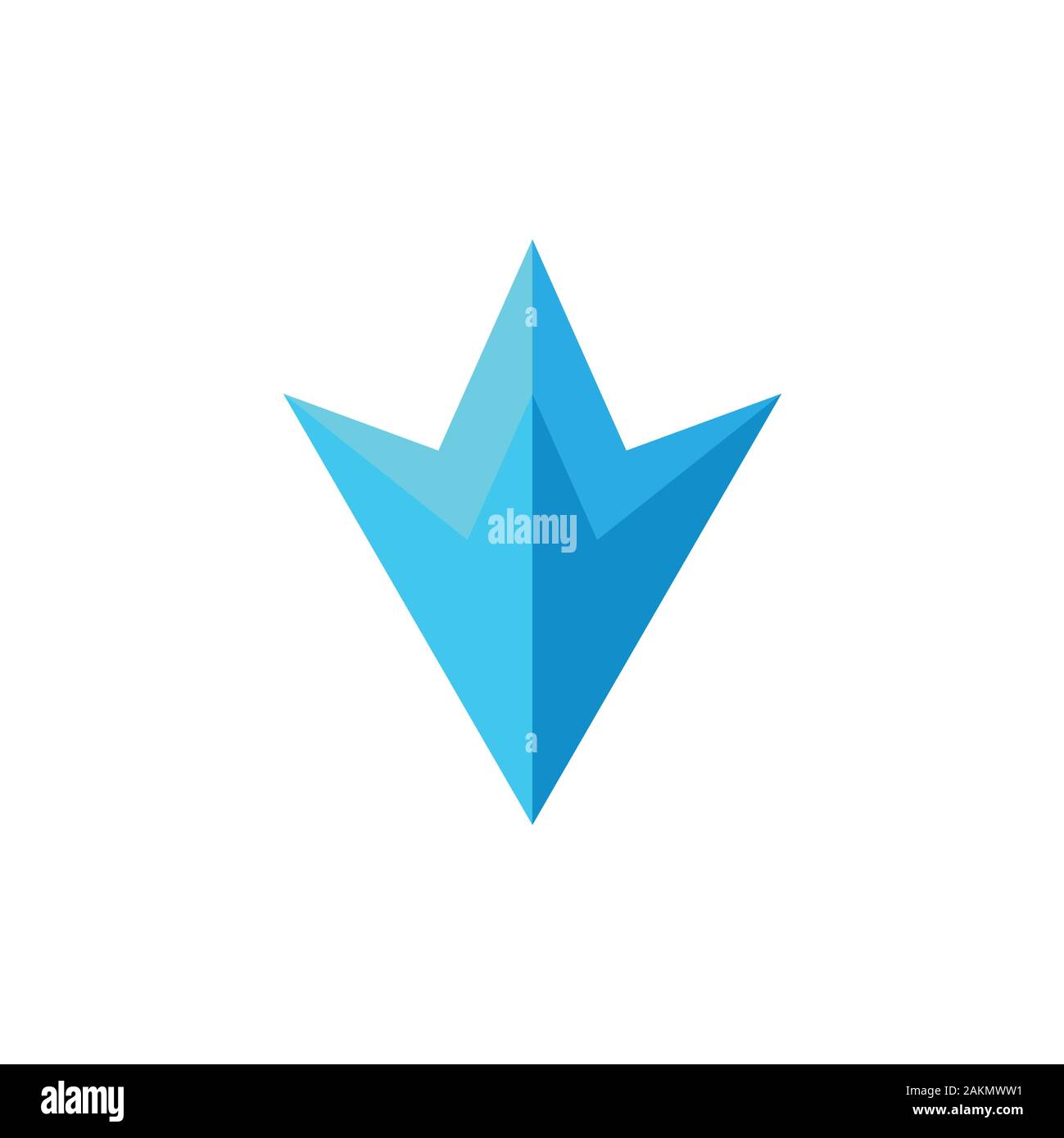 letter v abstract blue diamond logo vector Stock Vector Image & Art - Alamy