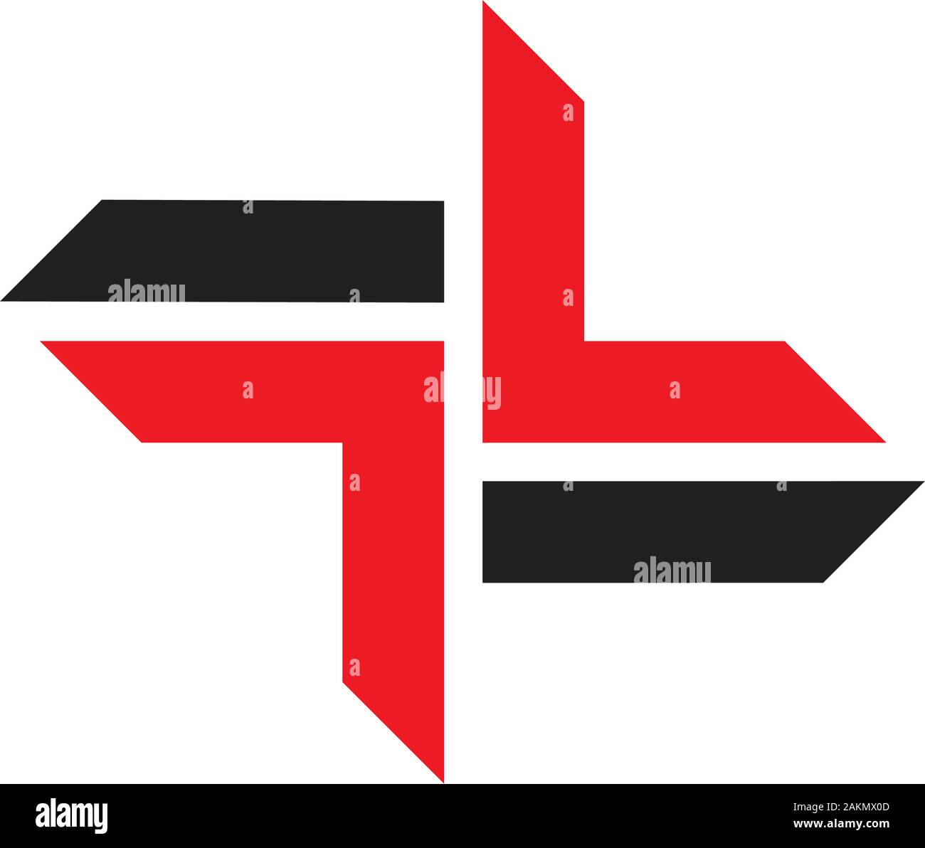 simple geometric arrow letter qb logo vector Stock Vector Image & Art ...
