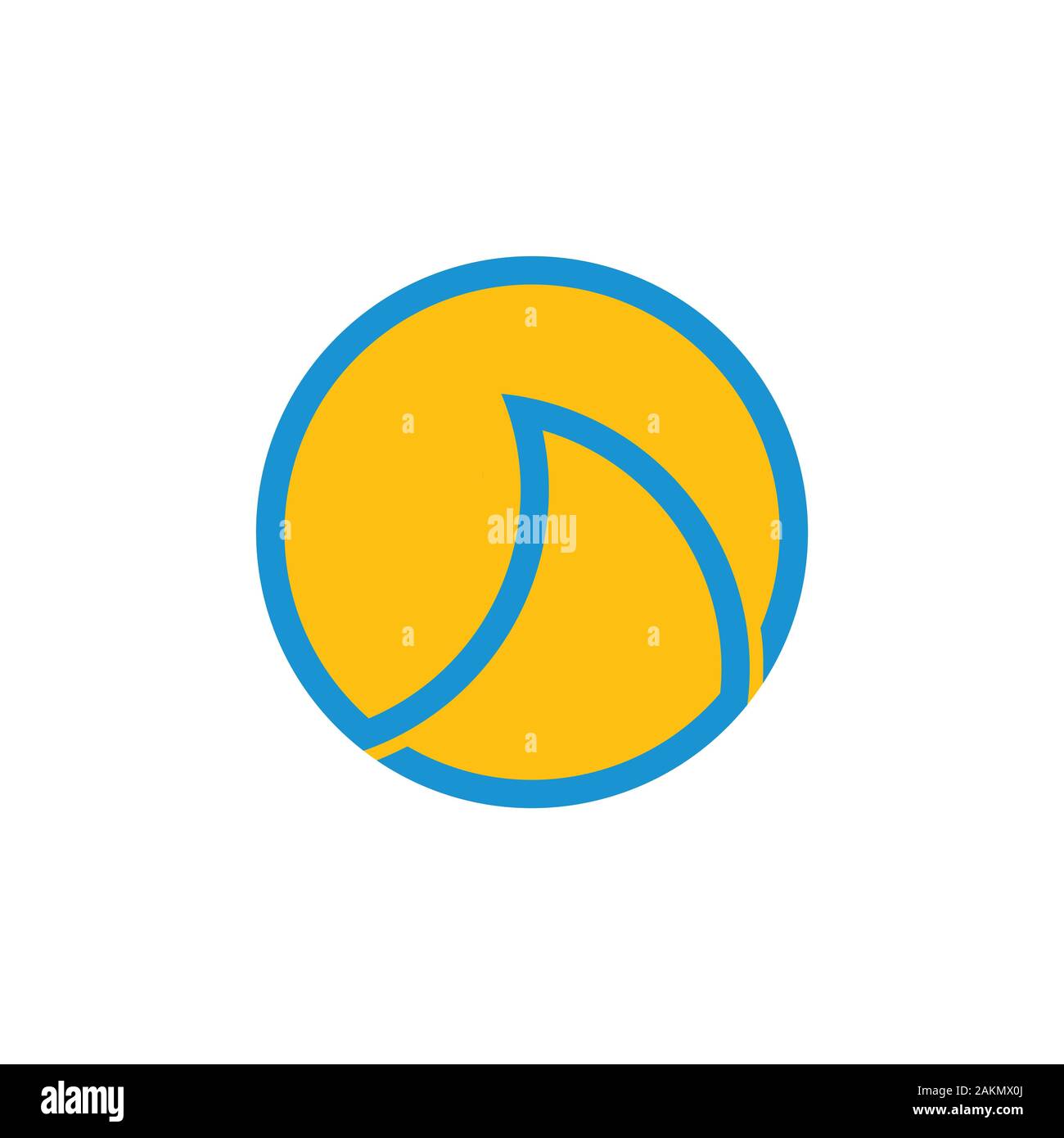 simple sun waves geometric line circle logo vector Stock Vector