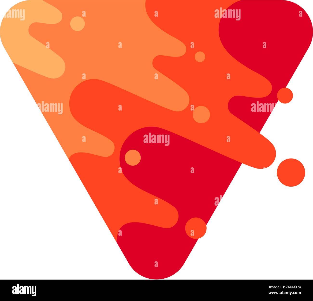 arrow up motion triangle liquid fast logo vector Stock Vector