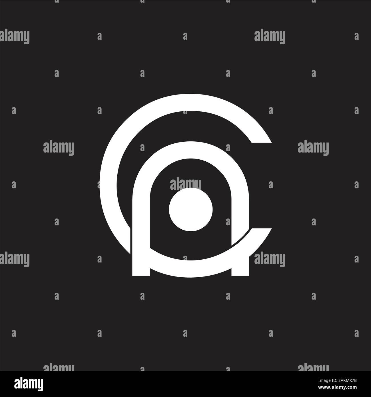 letter ac linked logo vector Stock Vector