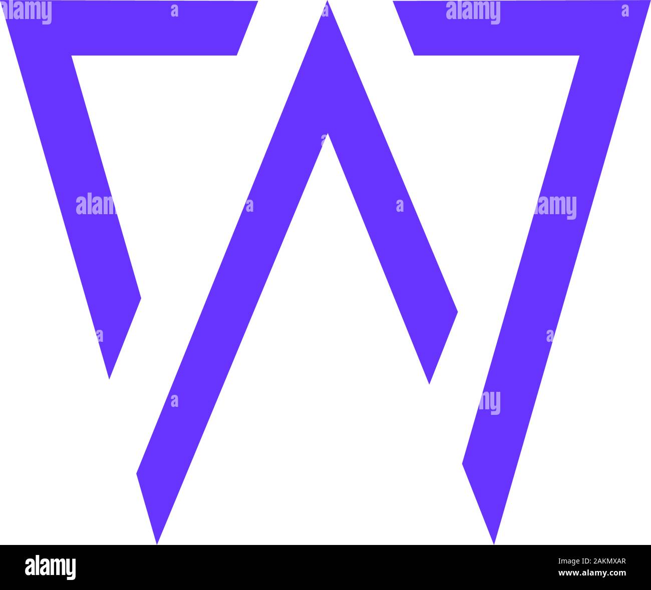 letter w arrow 7 geometric line logo vector Stock Vector Image & Art ...