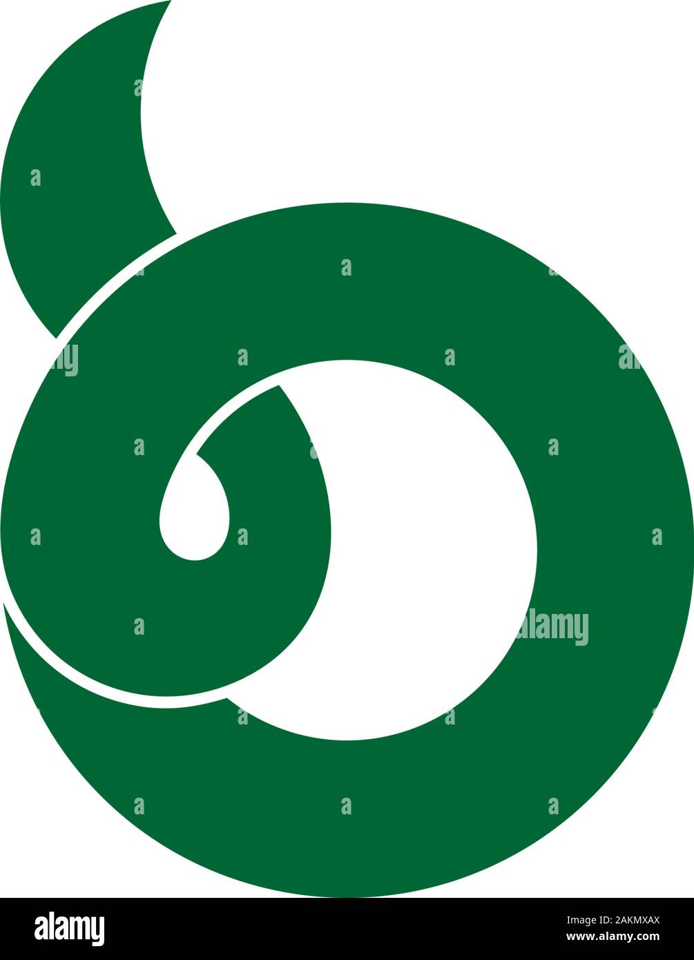 letter o b overlapping ribbon simple design logo vector Stock Vector