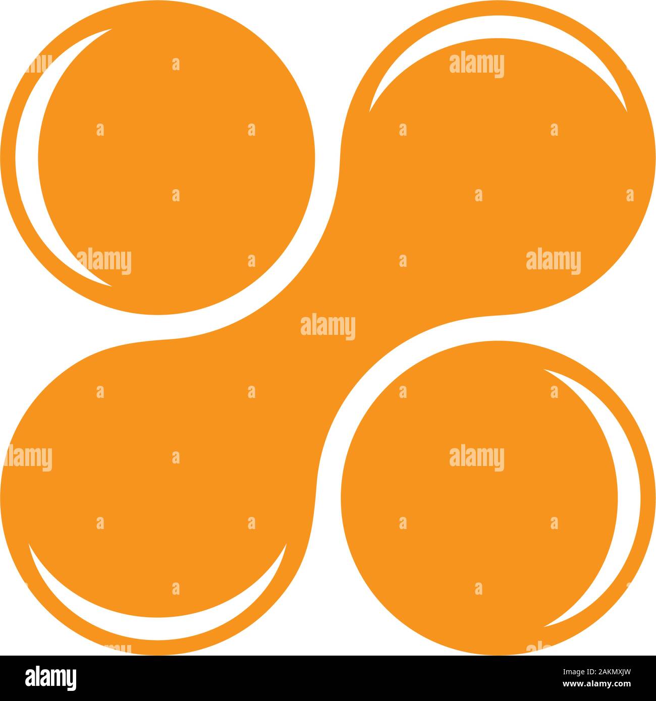 square liquid dots design logo vector Stock Vector