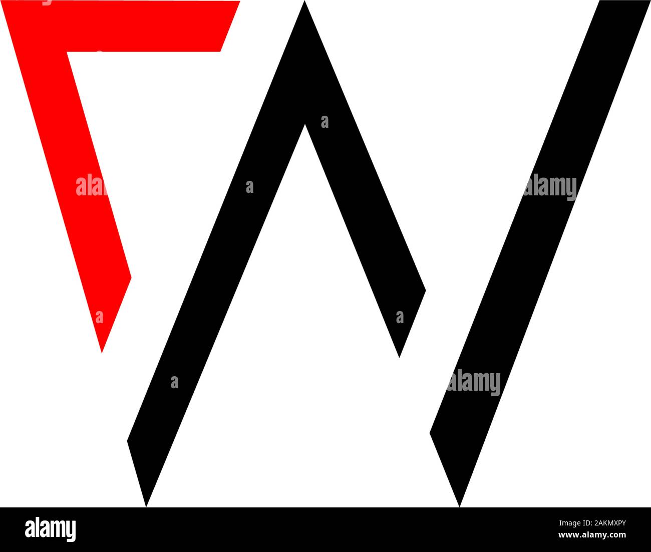 letter w simple geometric arrow line logo vector Stock Vector Image ...