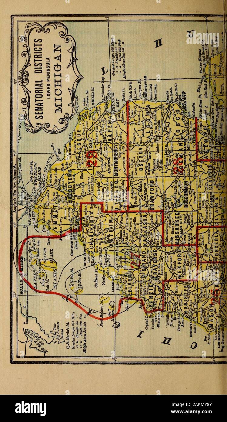 Michigan Official Directory And Legislative Manual For The Years 841 0615 1933 104 1 2 1 486 1 33 759 21 076 50 R Vote For State Senators Election November 6 1900 First Senatorial