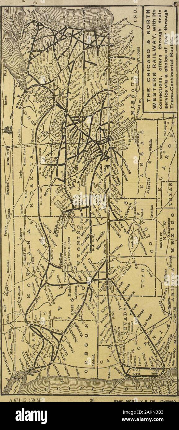 Forty Ways and more to the California Expositions via the Chicago and NorthWestern Line . Chicago Passenger TerminalChicago & North Western Railway Represents the latest step in perfection oftravel comfort. Has a capacity for handling aquarter of a miiUon of people daily. 35. 1 Rand moNally ft oo., Chioaqo Stock Photo