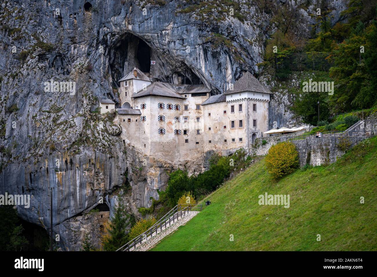 Predjama Castle, Slovenia - 13th-century castle built in cliff face cave Stock Photo
