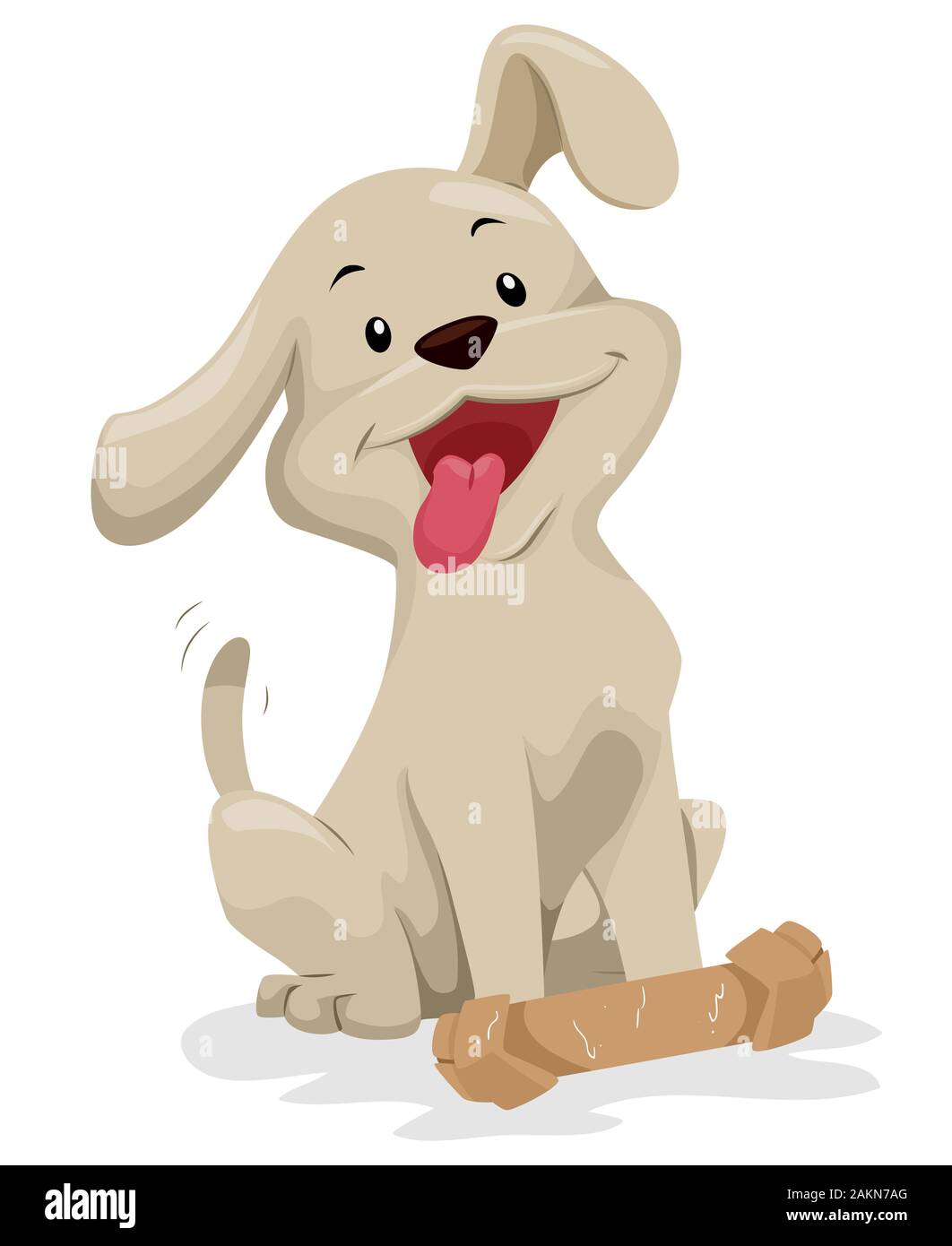 Cute cartoon dog wagging tail hi-res stock photography and images - Alamy