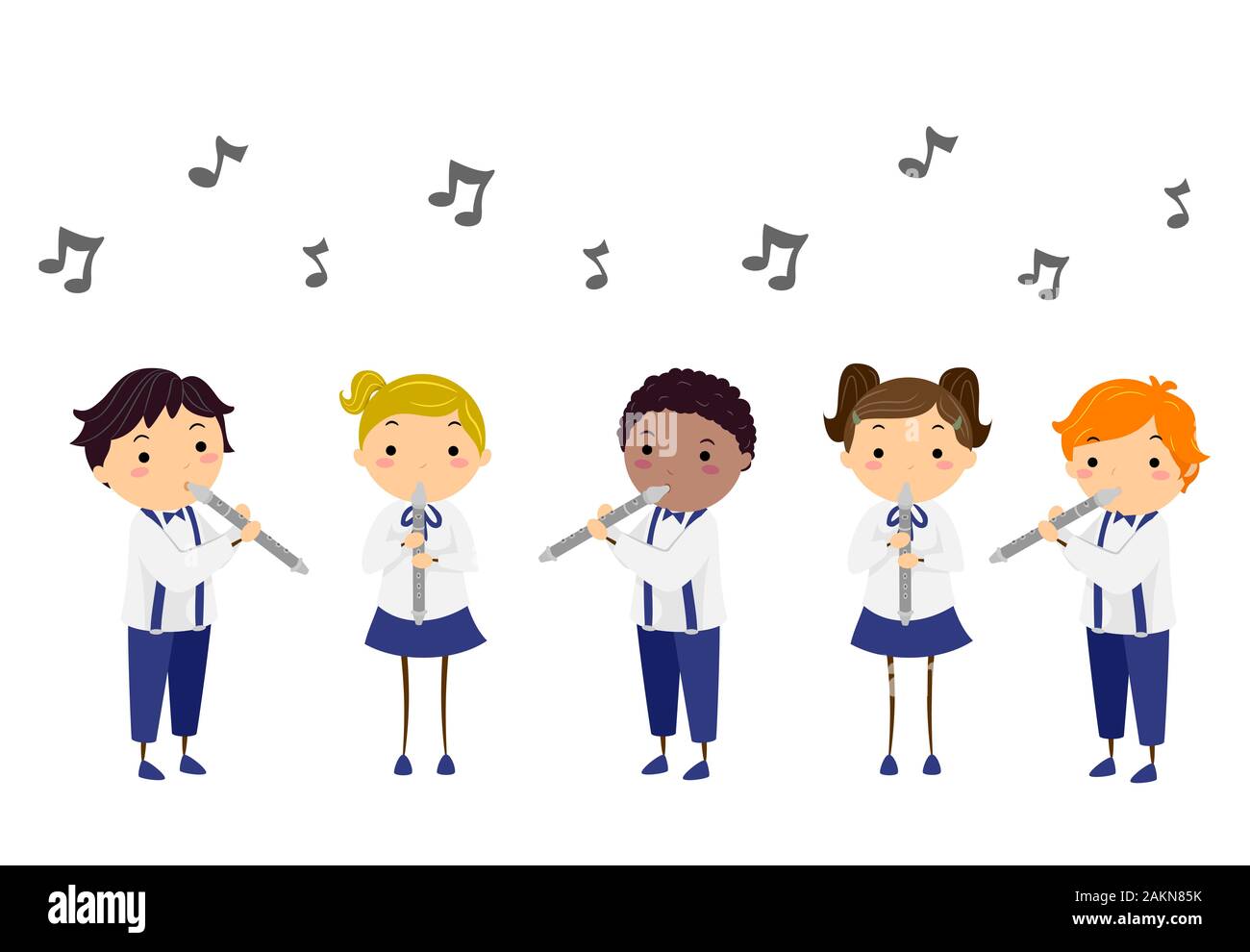 Girl playing flute clipart Cut Out Stock Images & Pictures Alamy