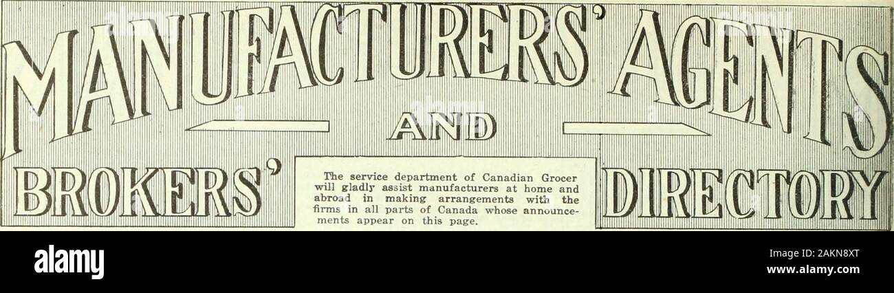 Canadian grocer July-September 1919 . torageDistributing and ForwardingHouse in the Western field.Total Storage space ninety-sixthousand square feet of Bondedor Free Storage. Heated Ware-house. Excellent Track facili-ties. The Western House forSERVICE. Williams Storage Co. WINNIPEG andWinnipeg Warehousing Co. Watson & Truesdale, Winnipeg Have live men doing detail work throughout our territory. Manitoba, Saskatchewan and Alberta,get the business, and can get it for vou. Write us, and we will explain our system. Wholesale Grocery Brokers and Manufacturers Agents They TRACKAGESTORAGEDISTRI-BUTIO Stock Photo