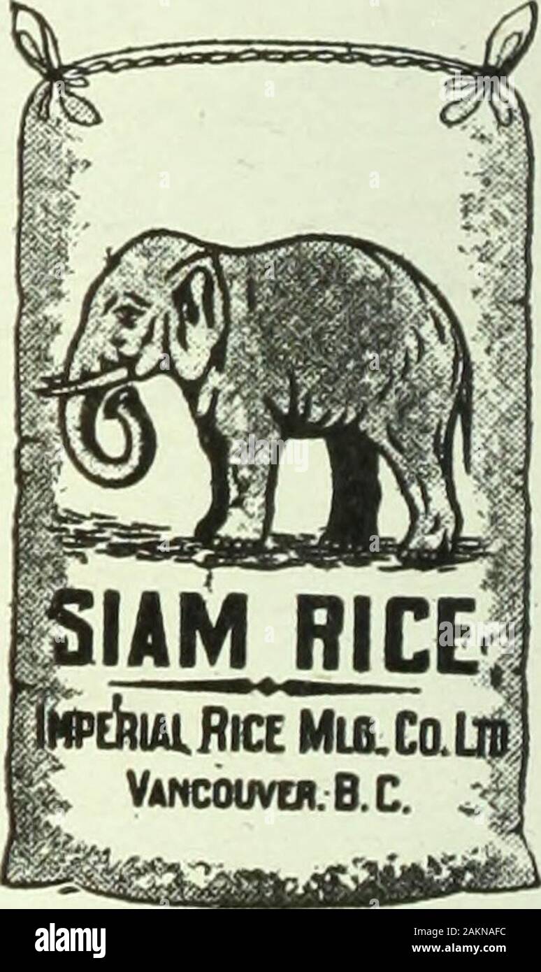 Canadian grocer July-September 1919 . We are offering the best value in Rice on the Canadian market to-day. August 29, 1919 CANADIAN GROCER 11 Stock Photo
