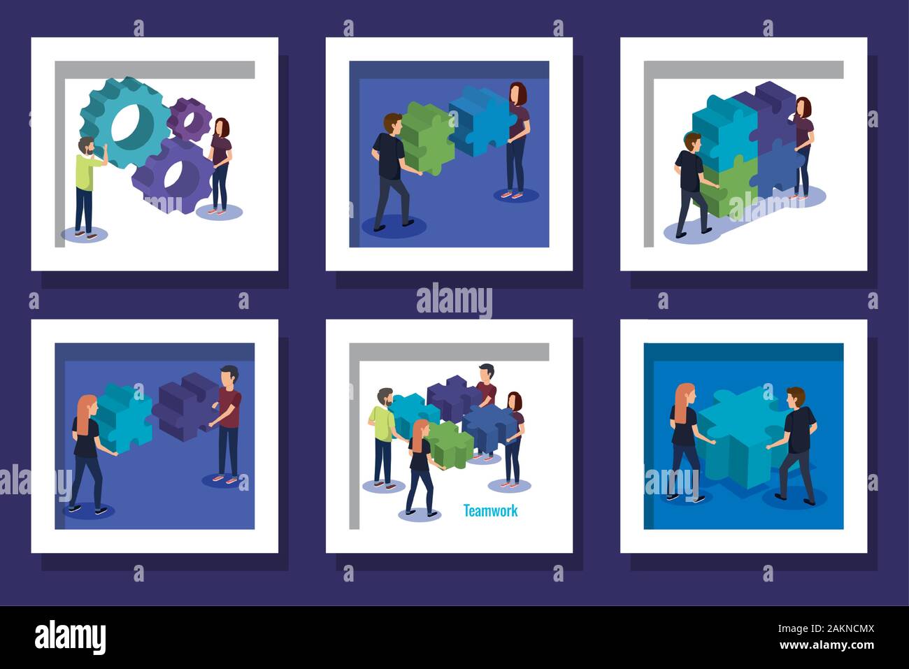 designs set teamwork with people and icons Stock Vector Image & Art - Alamy