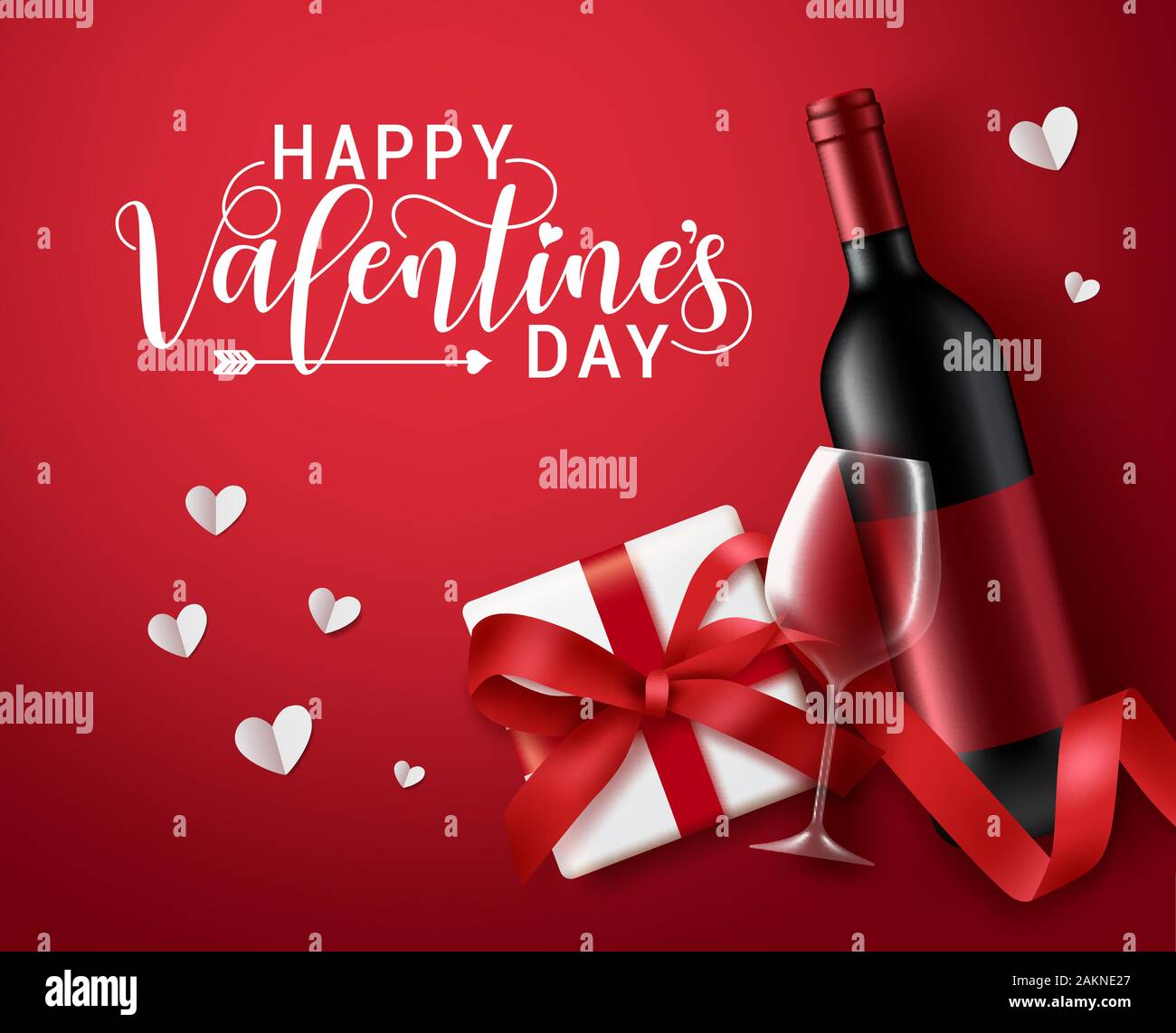 Valentines Day Vector Banner Template Happy Valentines Day