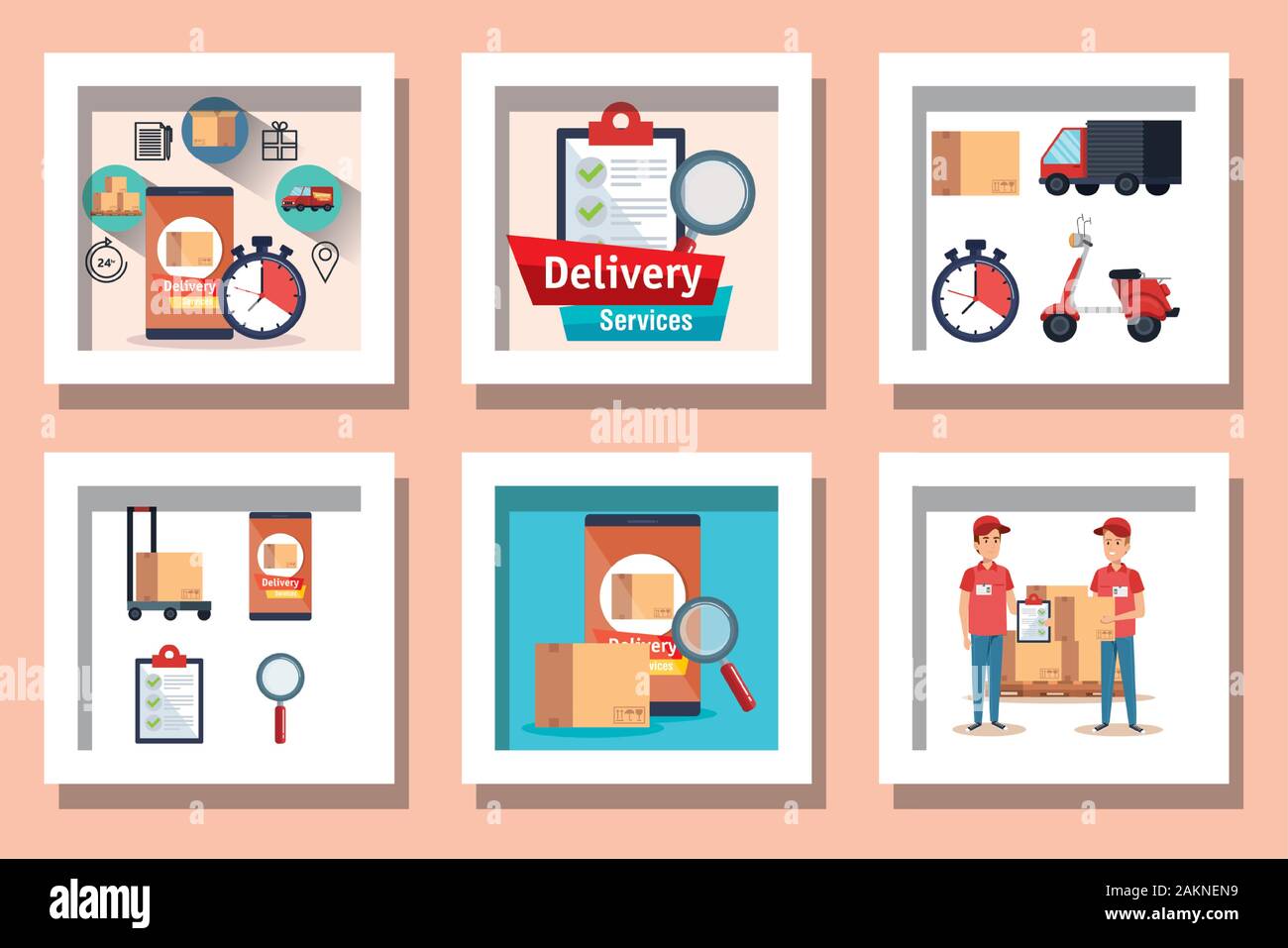 Delivery logistic service truck chronometer hi-res stock photography ...