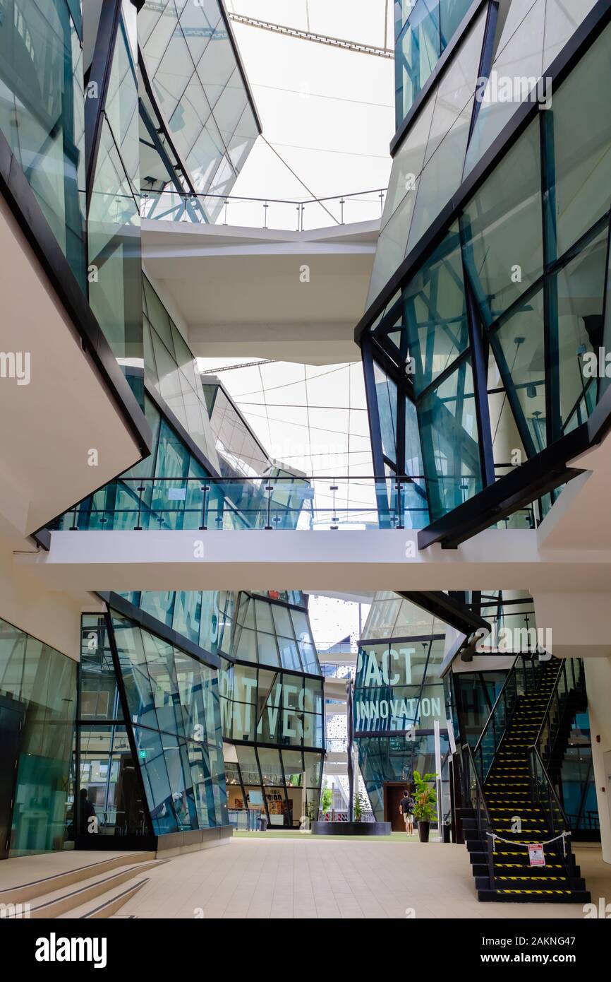 Singapore-16 DEC 2017:Singapore lasalle school building lobby inside view Stock Photo