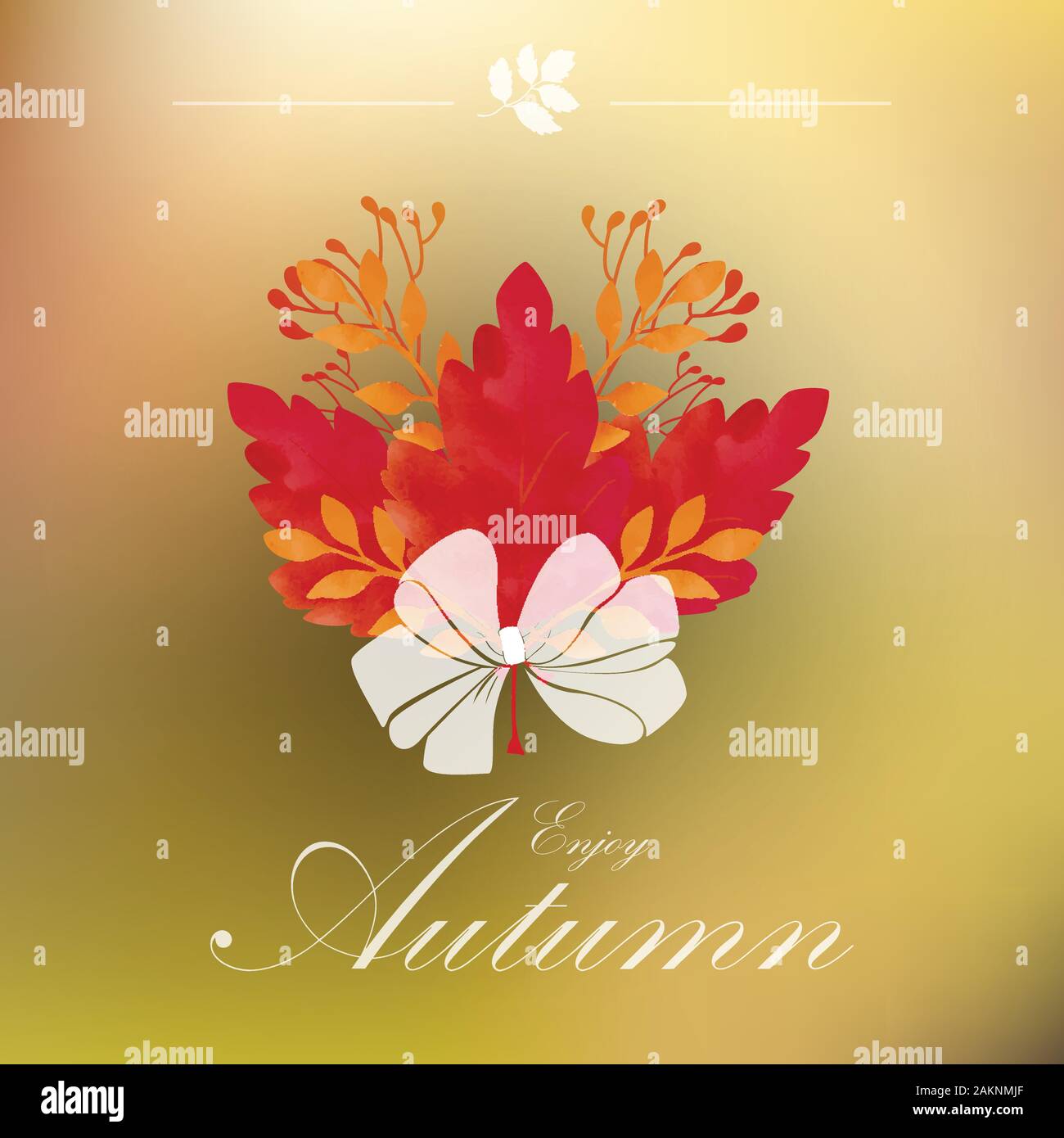 Fall Ribbon Frame Autumnal frame with ribbon white. vector Stock Vector Image & Art - Alamy