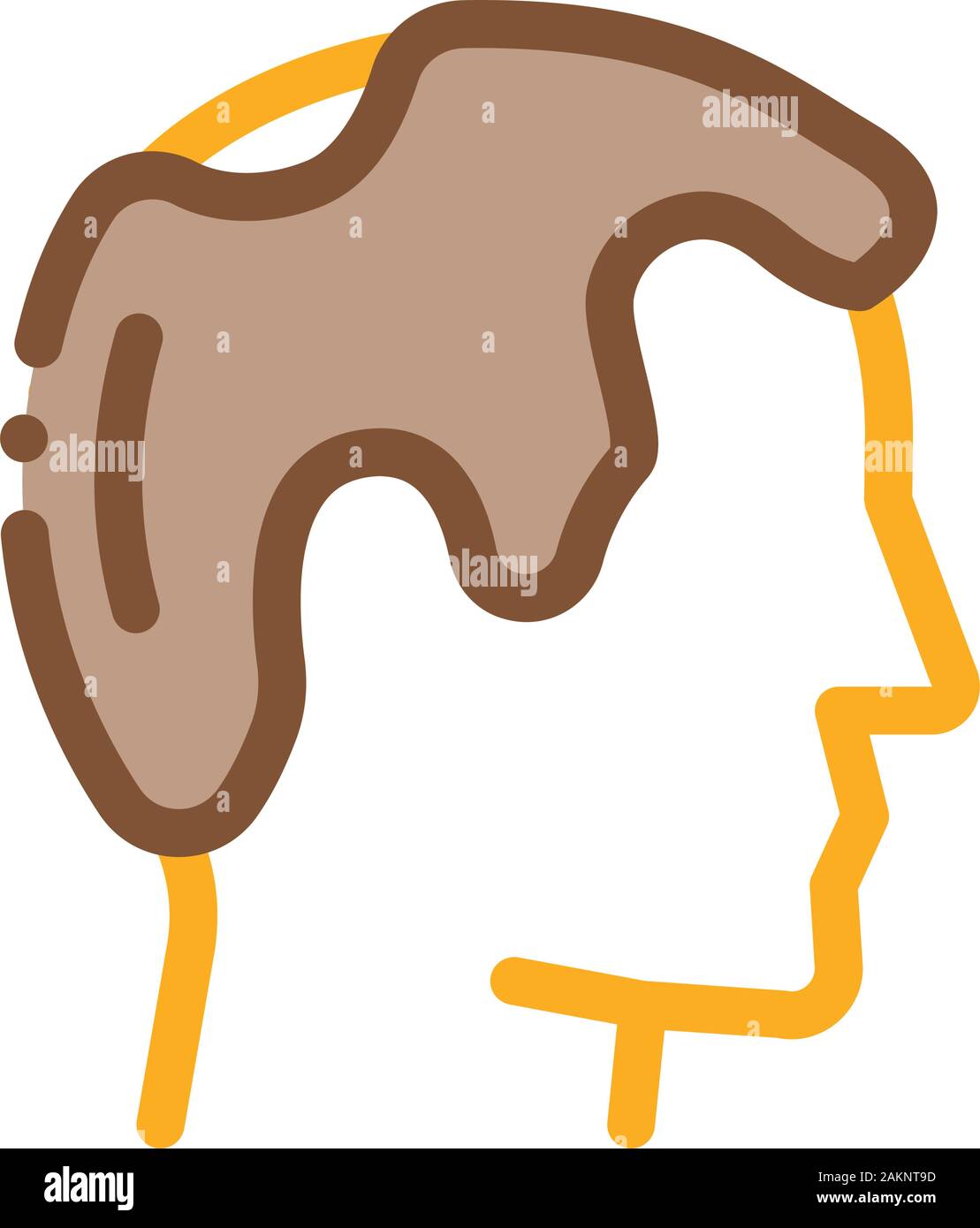 Balding Man Profile Icon Vector Outline Illustration Stock Vector Image ...