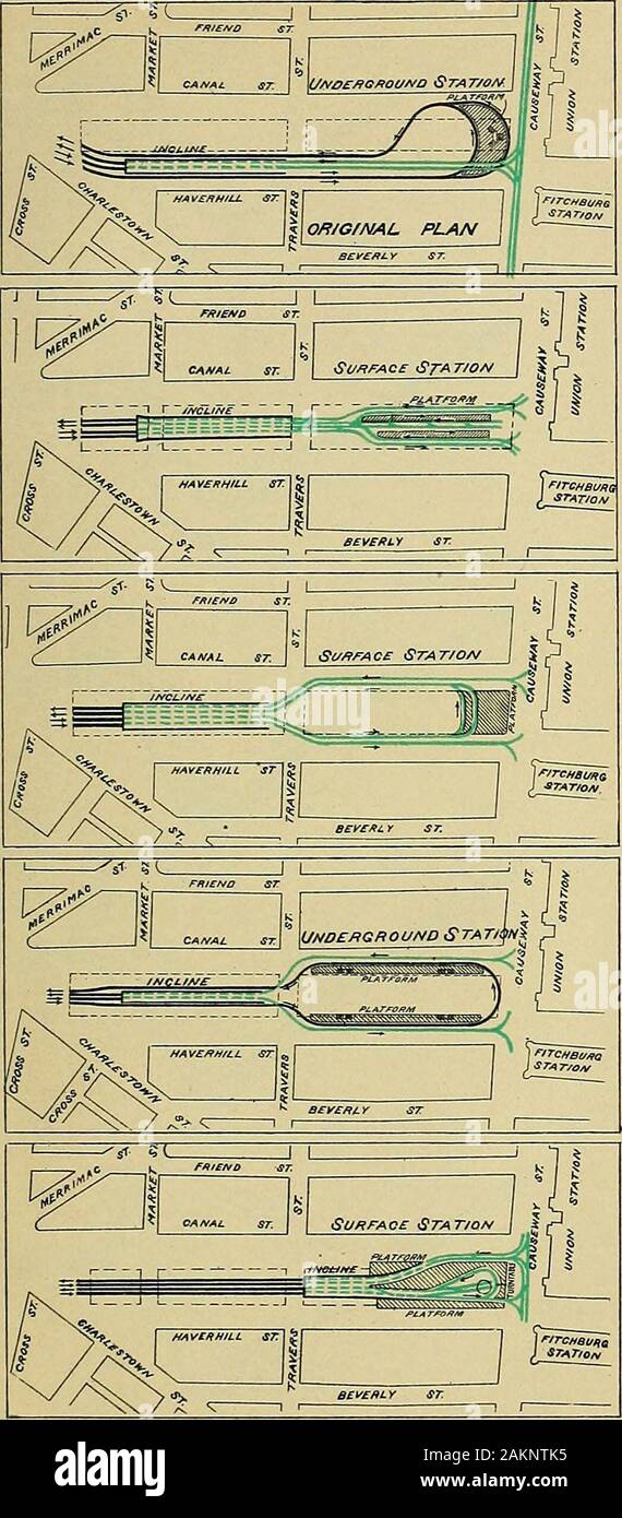 Annual report of the Boston Transit Commission, for the year ending .. . running at right angles to the axisof the subway, the side-walls being of steel posts with con-crete around and between. The merits and demerits of bothtypes were discussed at considerable length in last yearsreport. The masonry arch type is employed in Sections 4and 6 in Tremont street, where the traffic is great and spaceon the street very valuable. One advantage of this typementioned in last years report is that it can be constructedby piecemeal, and all the materials for it can be convenientlysent from above the surfa Stock Photo