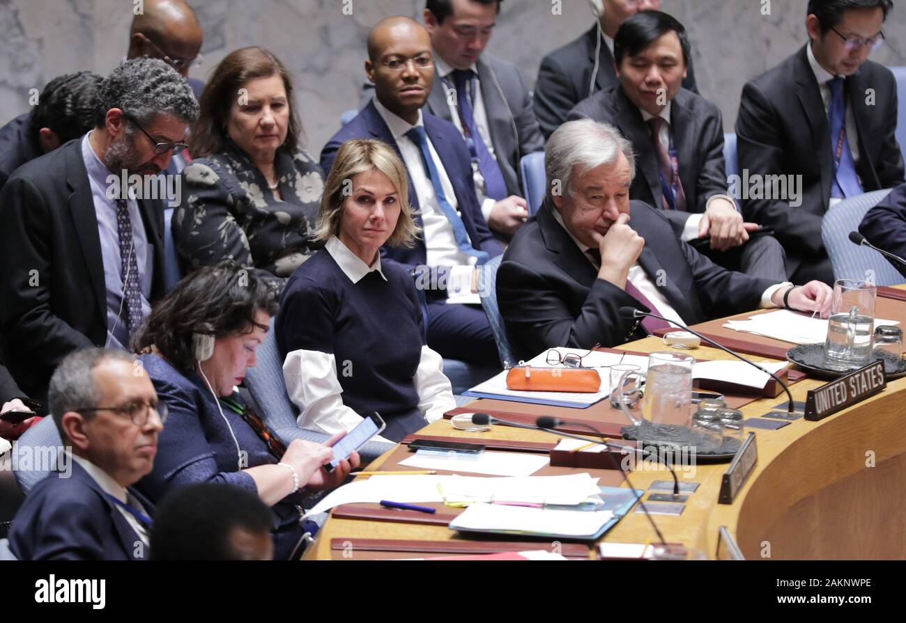 United Nations, New York, USA, January 09, 2020 - Kelly Craft, Permanent Representative of the United States of America to the United Nations during the Security Council meeting on maintenance of international peace and security and upholding the United Nations Charter today at the UN Headquarters in New York.Photo: Luiz Rampelotto/EuropaNewswire PHOTO CREDIT MANDATORY. | usage worldwide Stock Photo